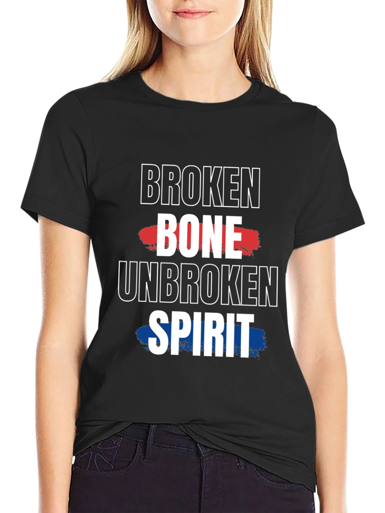 Broken Bone Unbroken Spirit Graphic T-Shirt