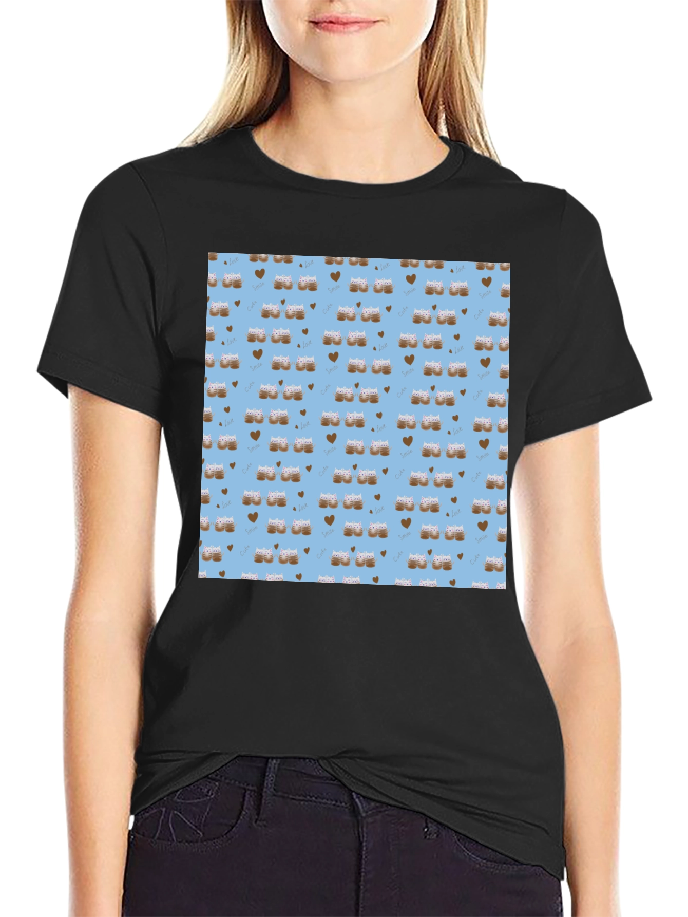 Cute Coffee & Hearts T-Shirt -  Unisex Graphic Tee
