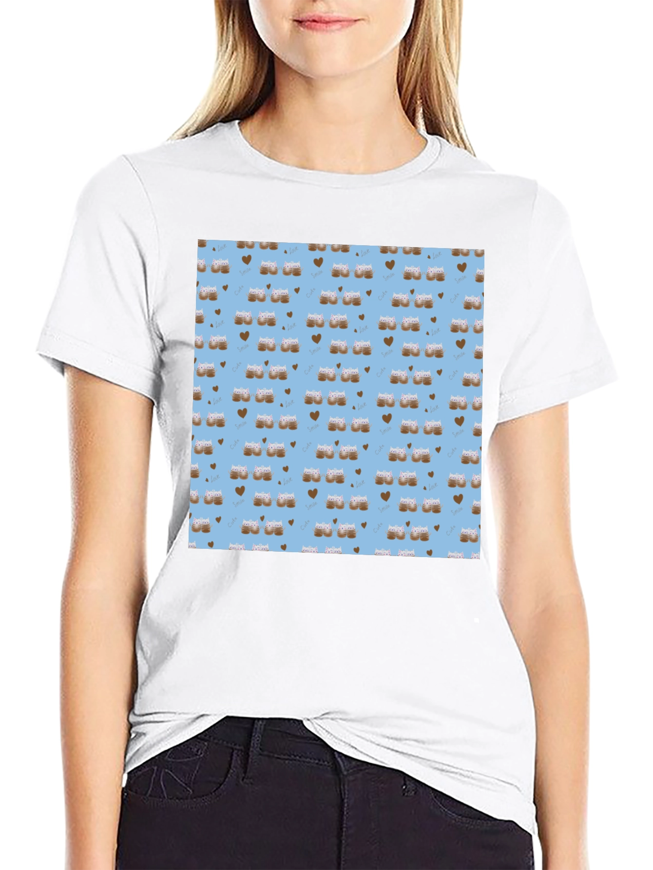 Cute Coffee & Hearts T-Shirt -  Unisex Graphic Tee