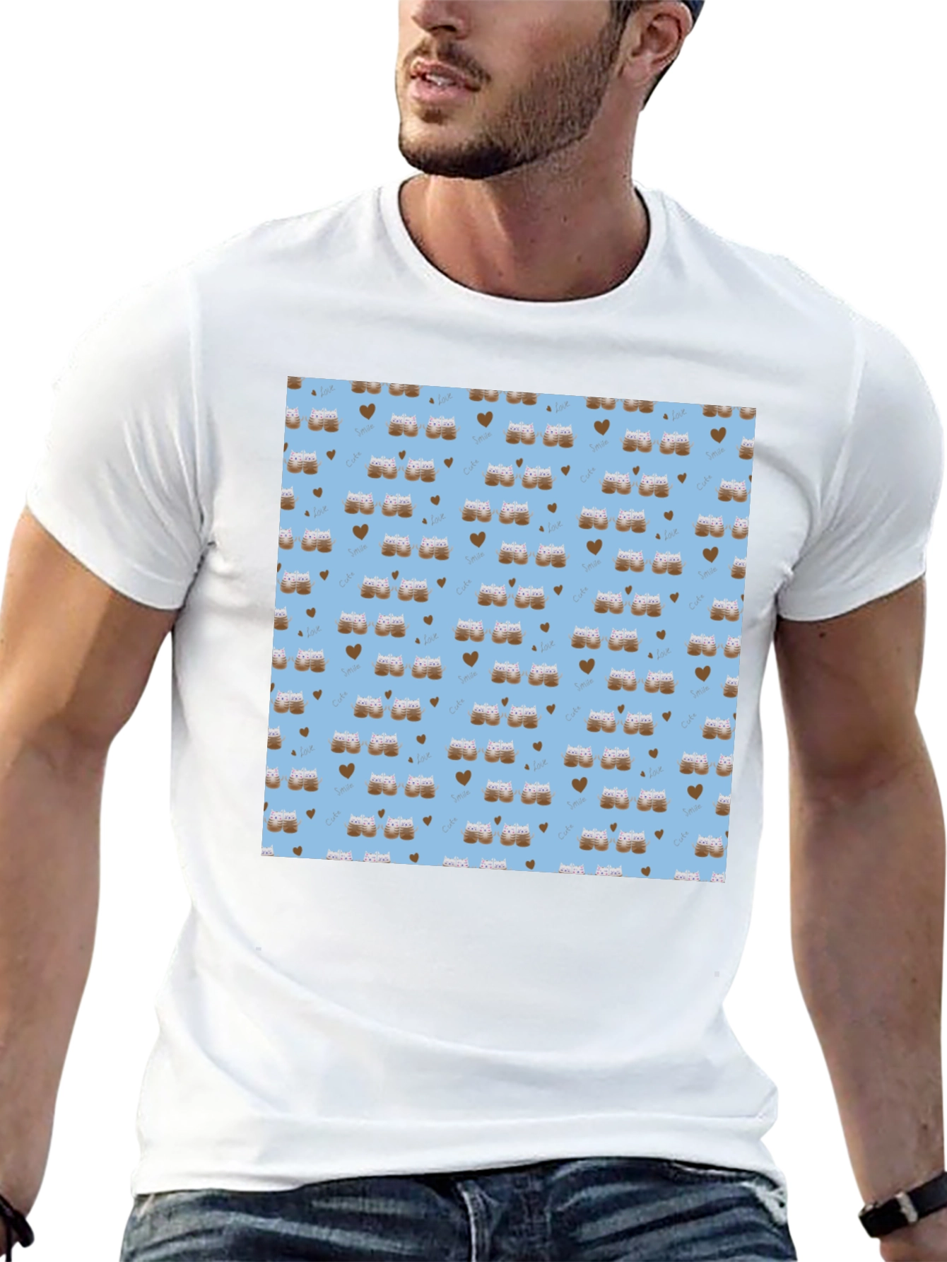 Cute Coffee & Hearts T-Shirt -  Unisex Graphic Tee