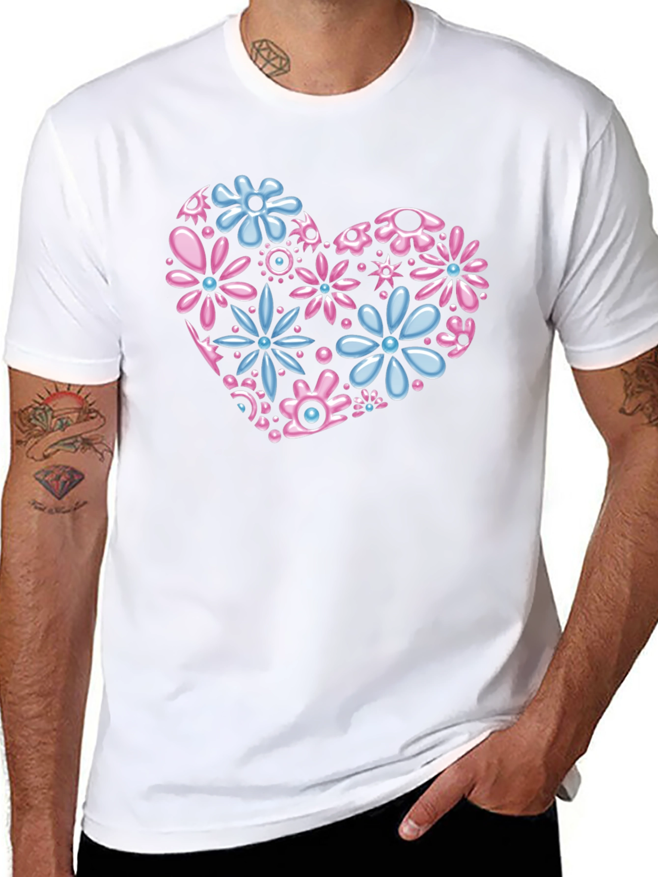 Floral Heart Graphic T-Shirt