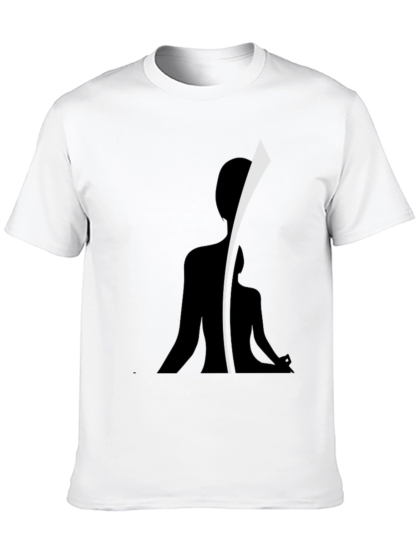 Modern Silhouette Graphic T-Shirt - Black