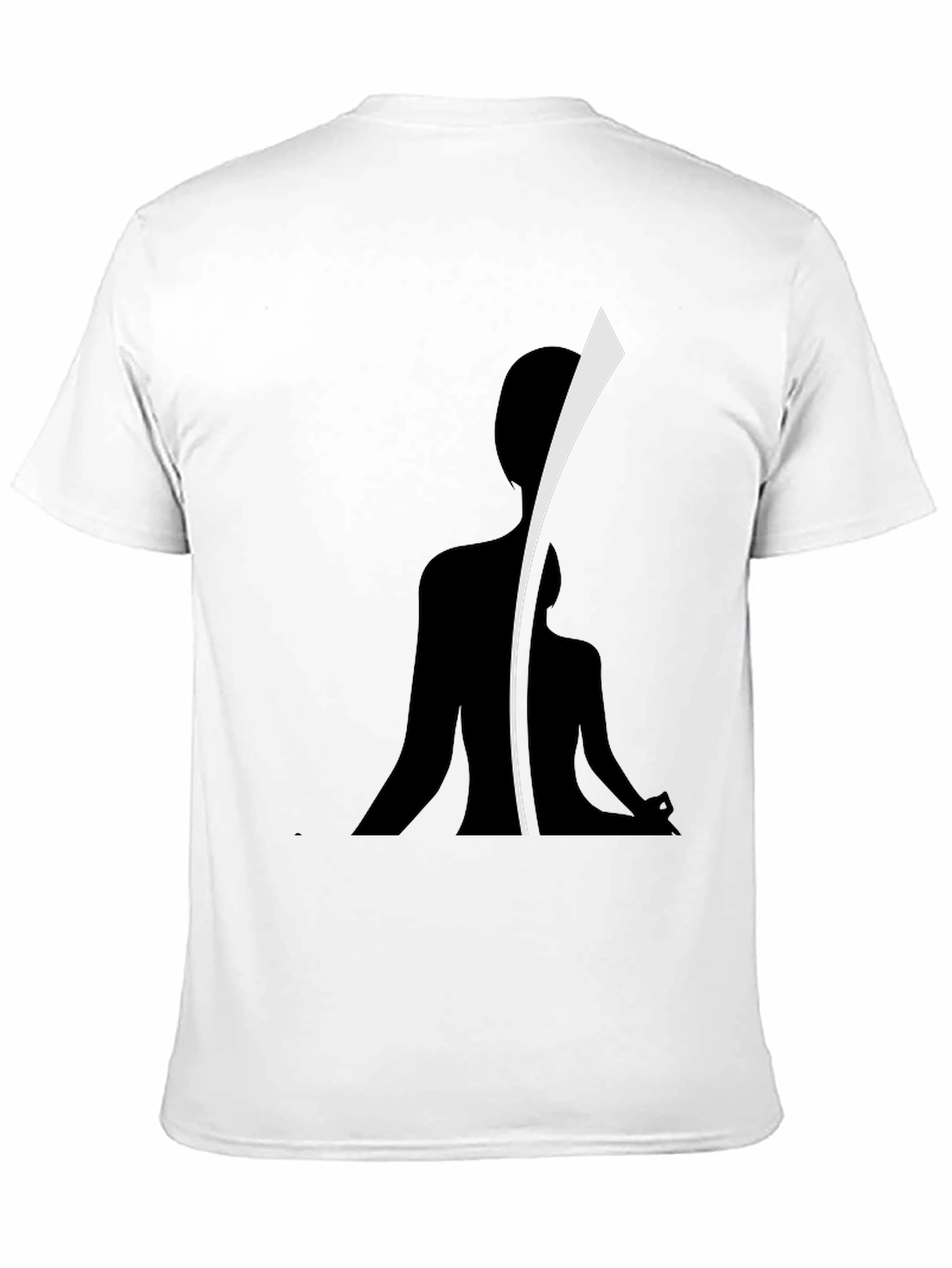 Modern Silhouette Graphic T-Shirt - Black