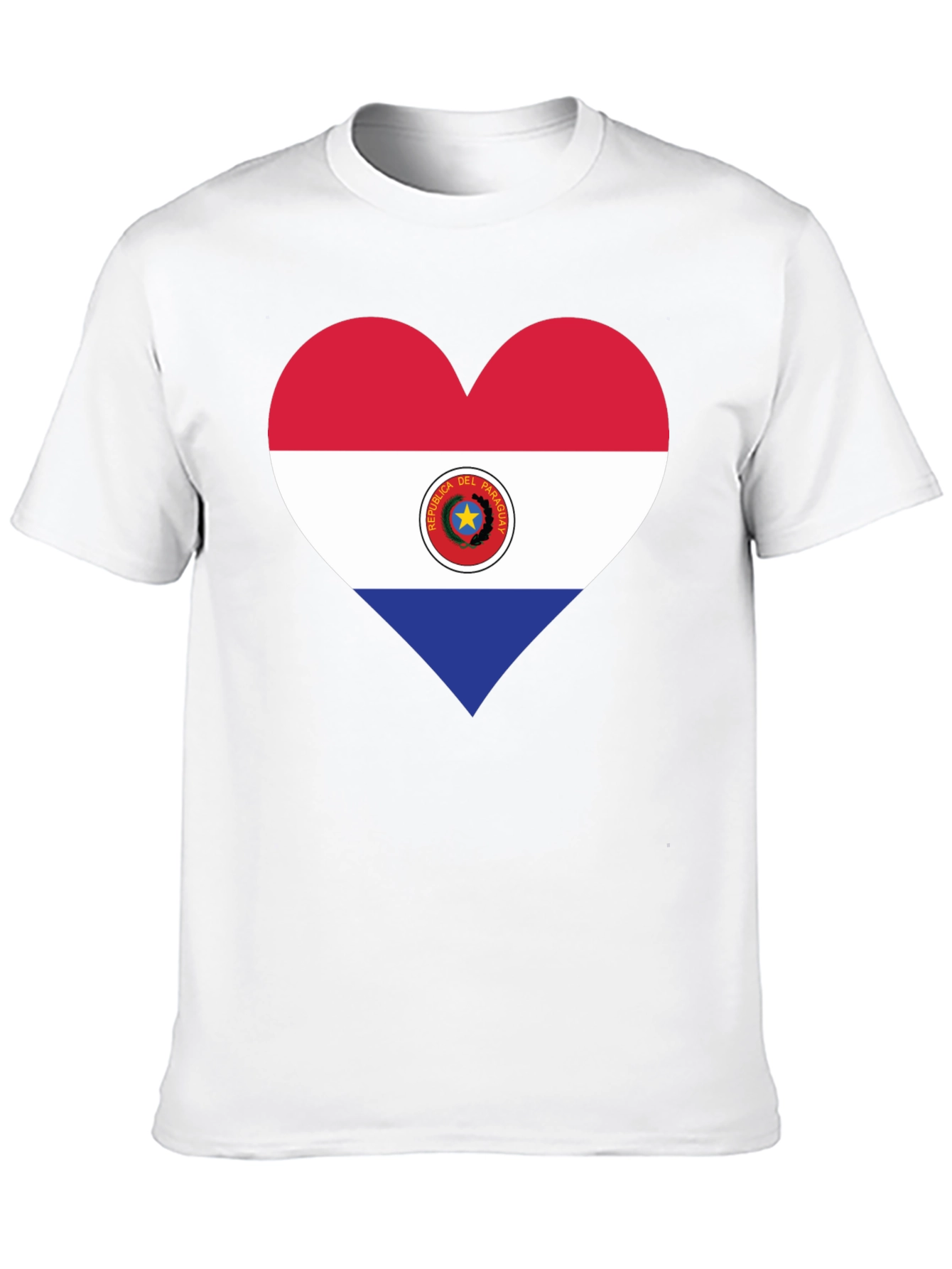 Paraguay Flag Heart T-Shirt - Black