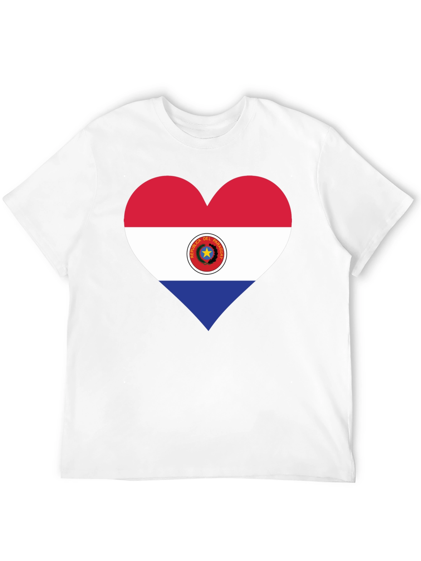 Paraguay Flag Heart T-Shirt - Black