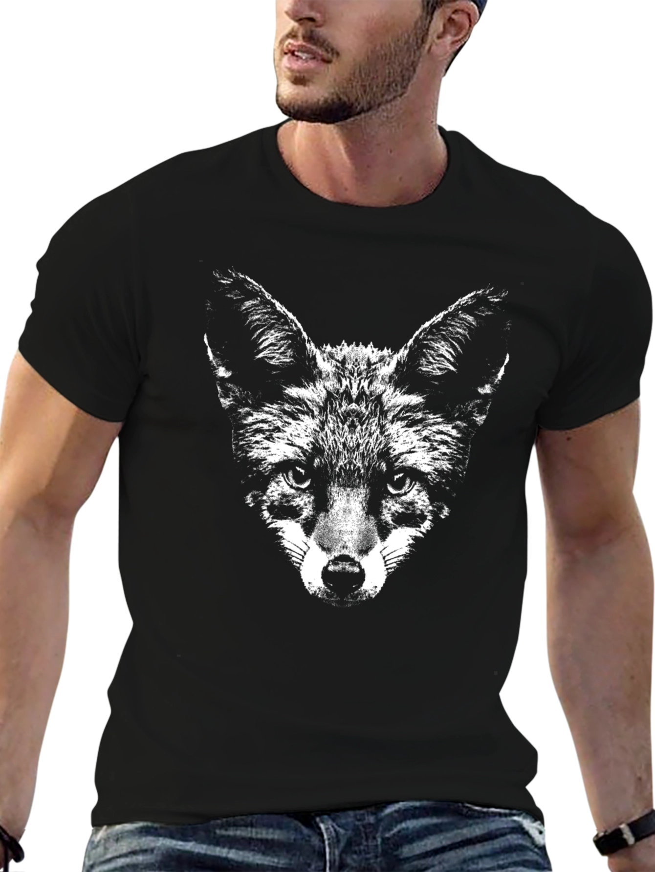 Fox Head Graphic T-Shirt - Mens Black Tee