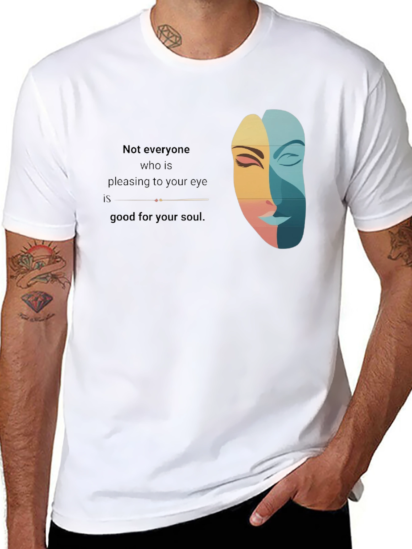 Artistic Unisex Tee: Eye and Soul