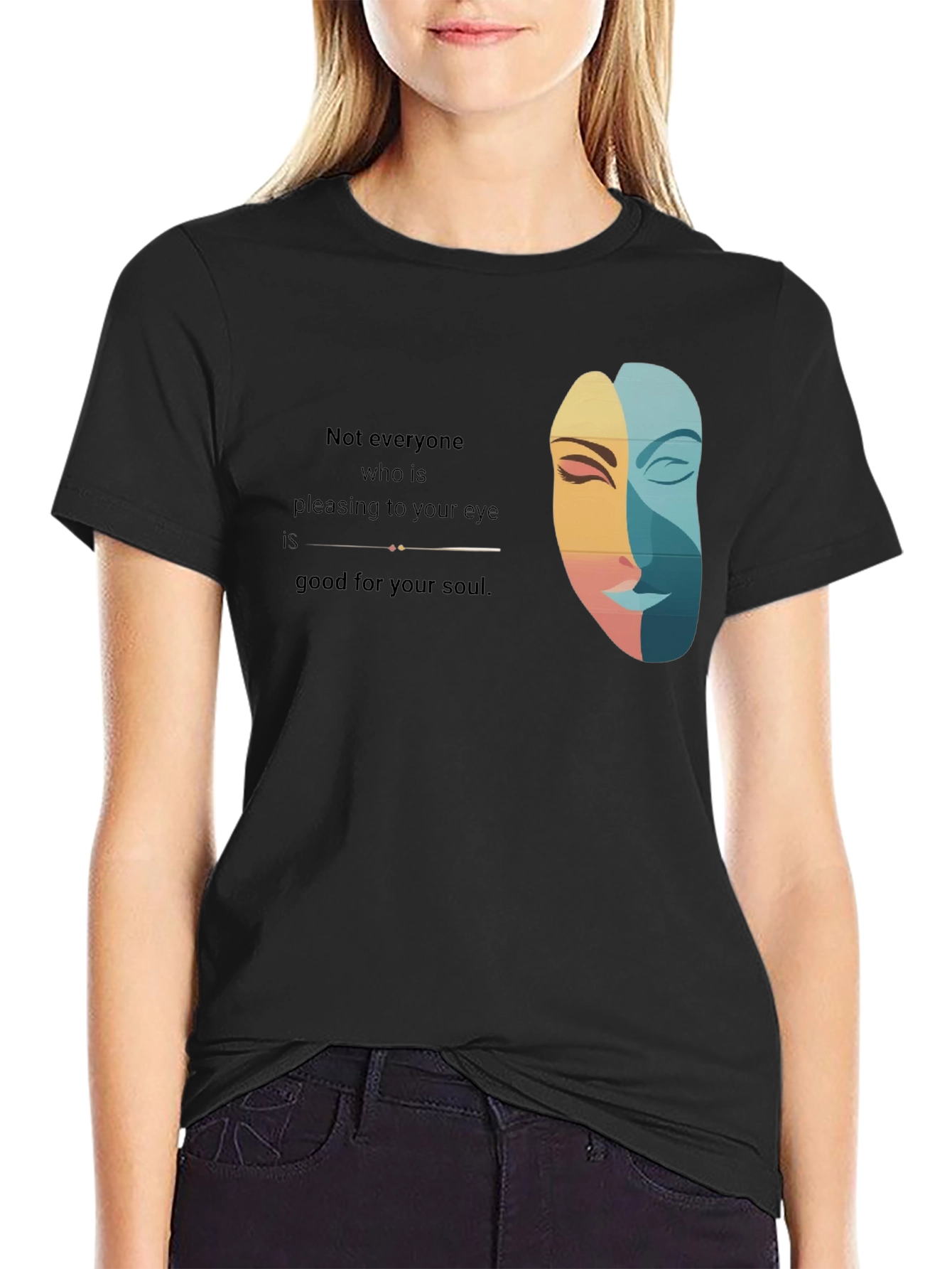 Artistic Unisex Tee: Eye and Soul