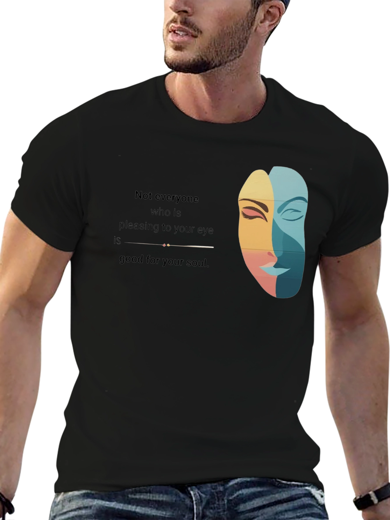Artistic Unisex Tee: Eye and Soul
