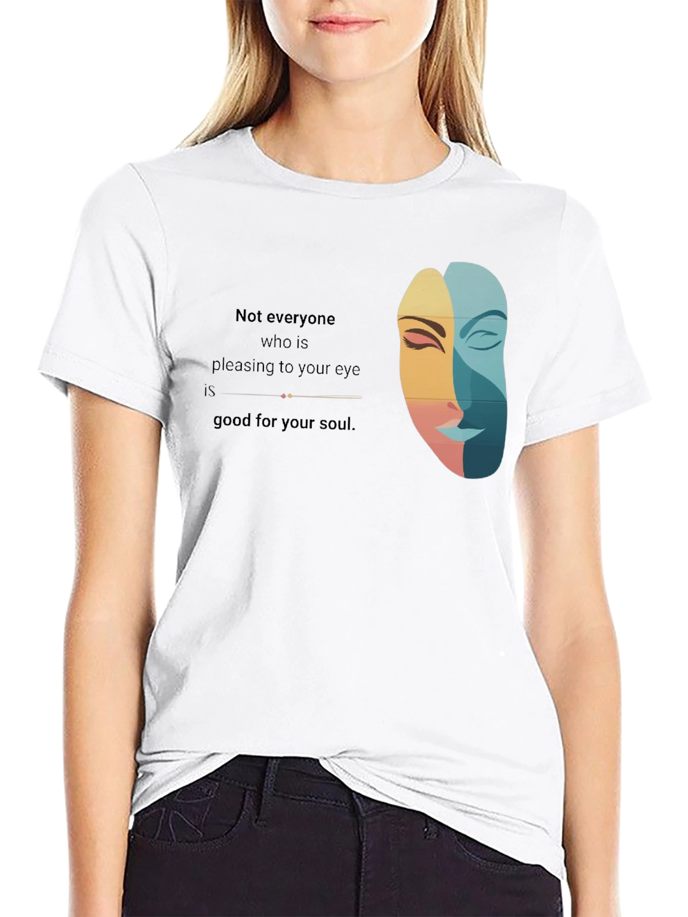 Artistic Unisex Tee: Eye and Soul