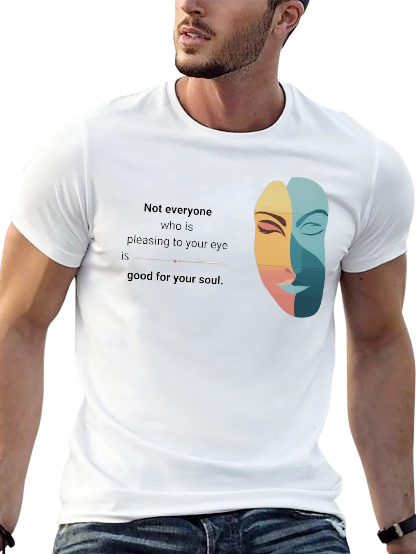 Artistic Unisex Tee: Eye and Soul