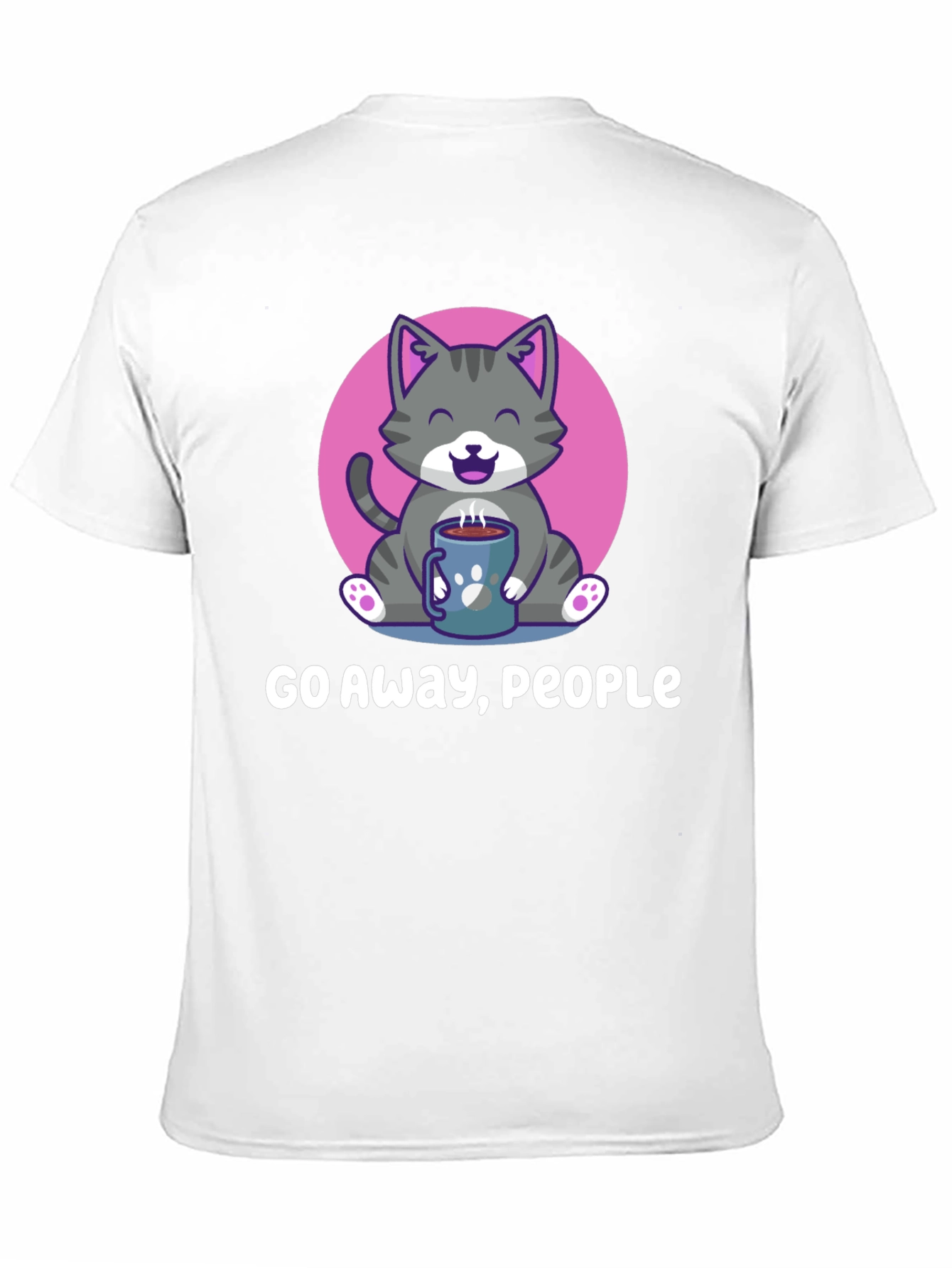 Go Away People Cat Graphic Tee
