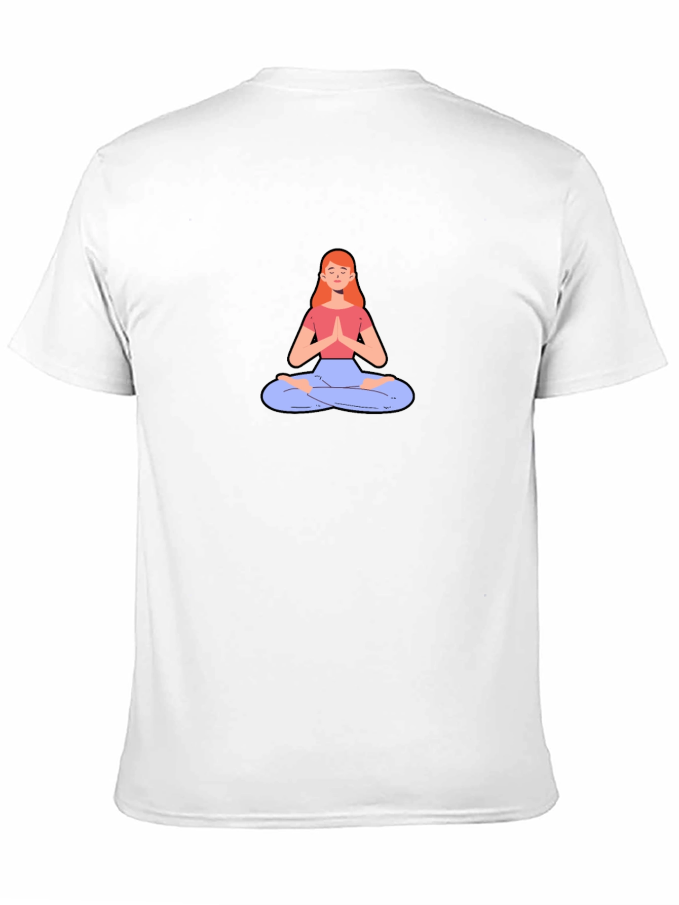 Yoga Meditation Graphic Tee - Black Cotton T-Shirt