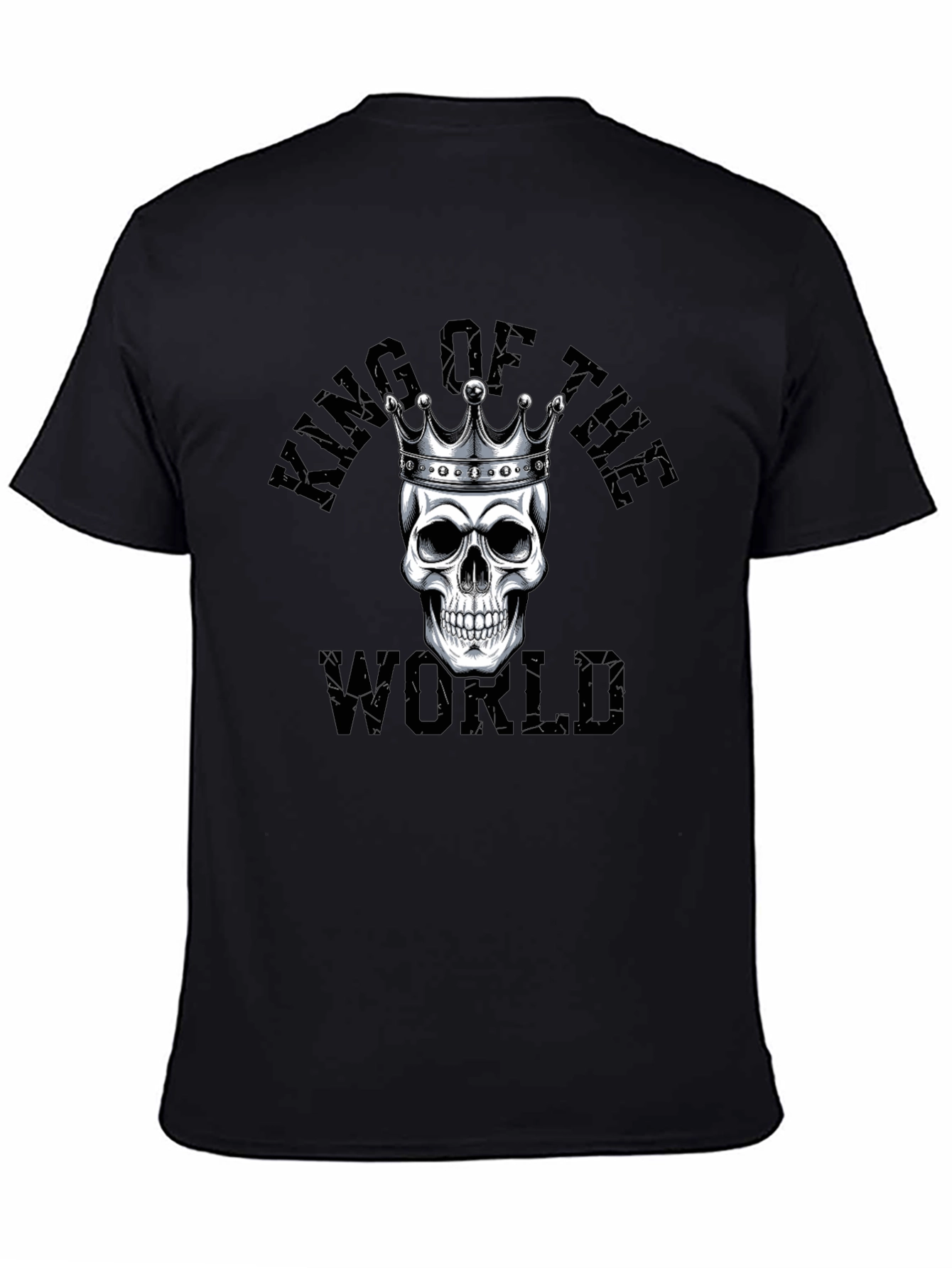 King of the World Skull Graphic T-Shirt