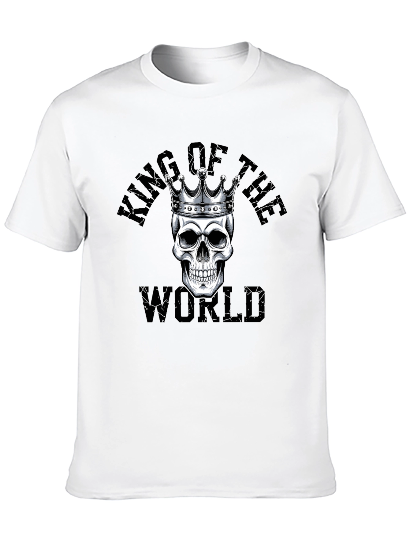King of the World Skull Graphic T-Shirt
