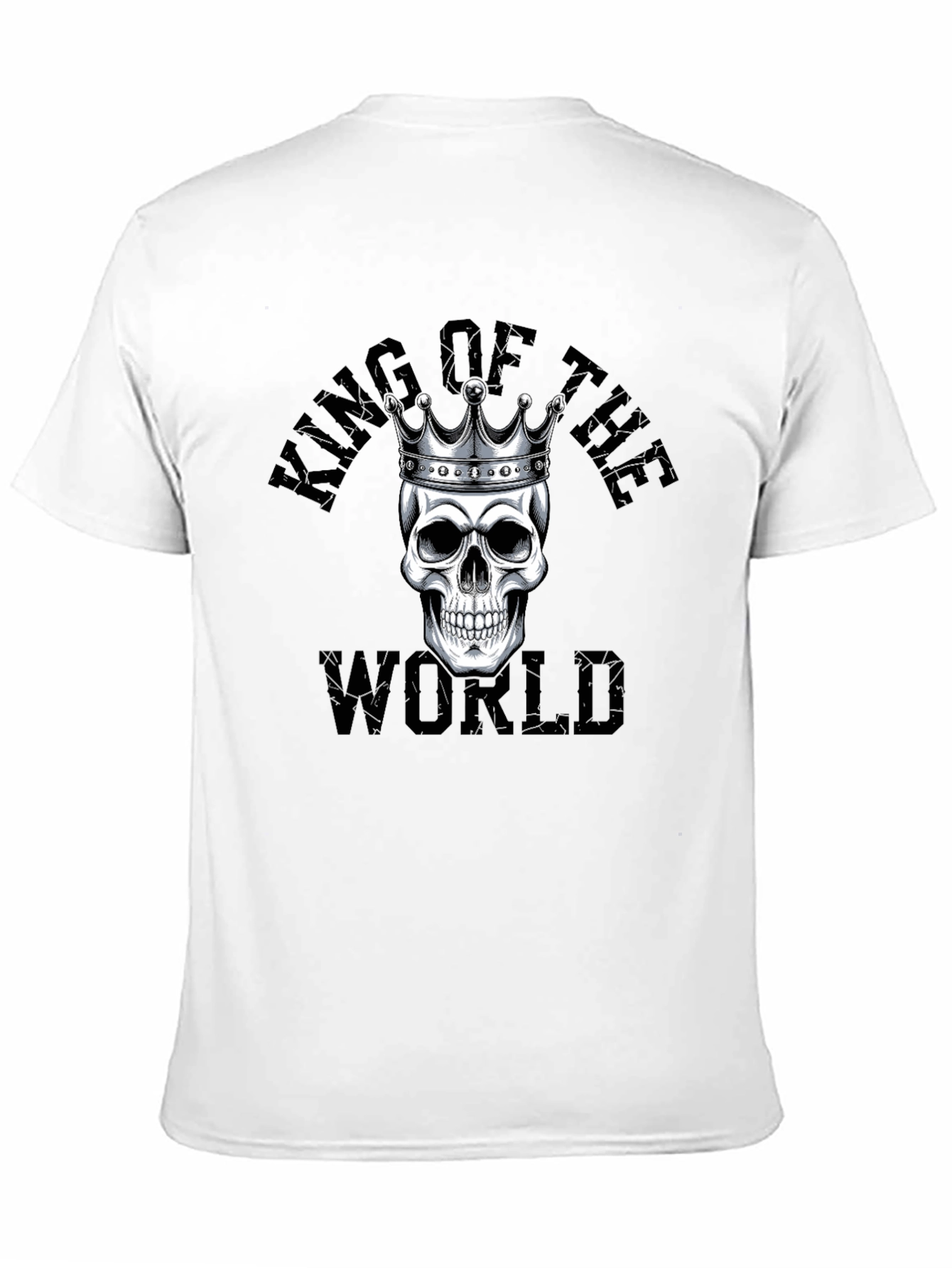 King of the World Skull Graphic T-Shirt