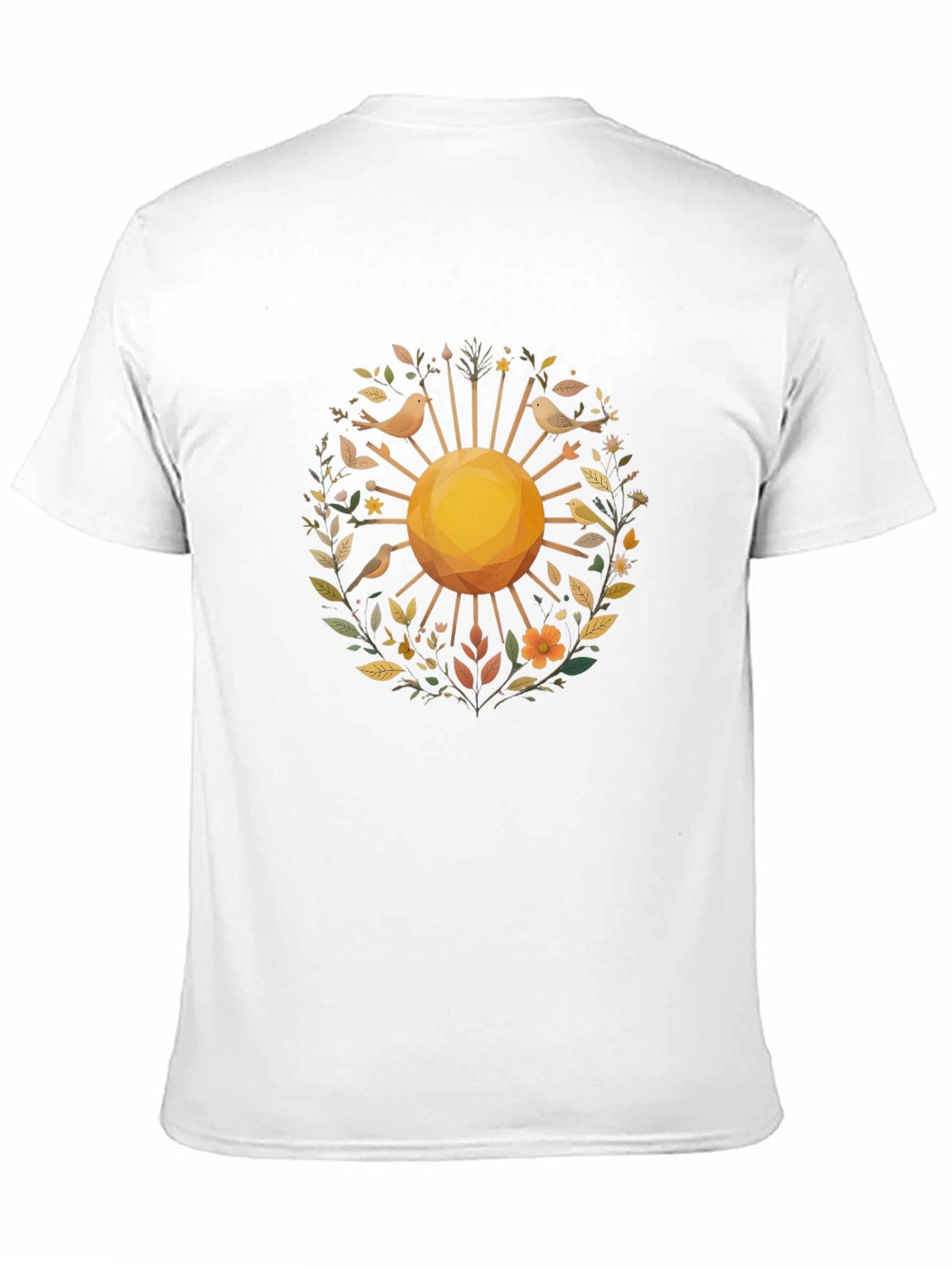 Nature Sun Graphic Black T-Shirt