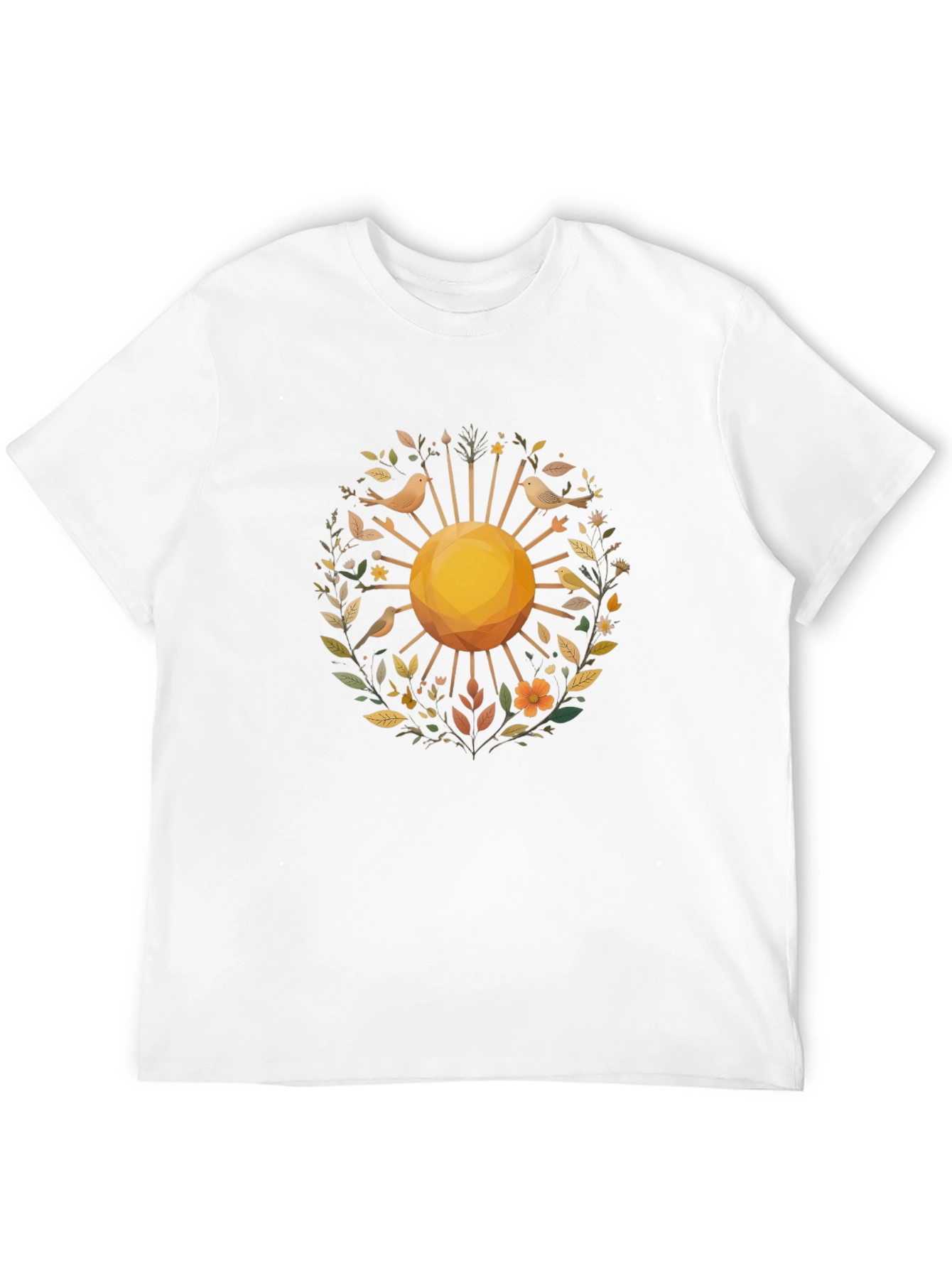 Nature Sun Graphic Black T-Shirt