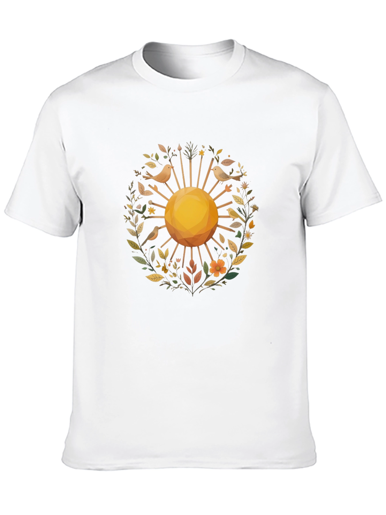 Nature Sun Graphic Black T-Shirt