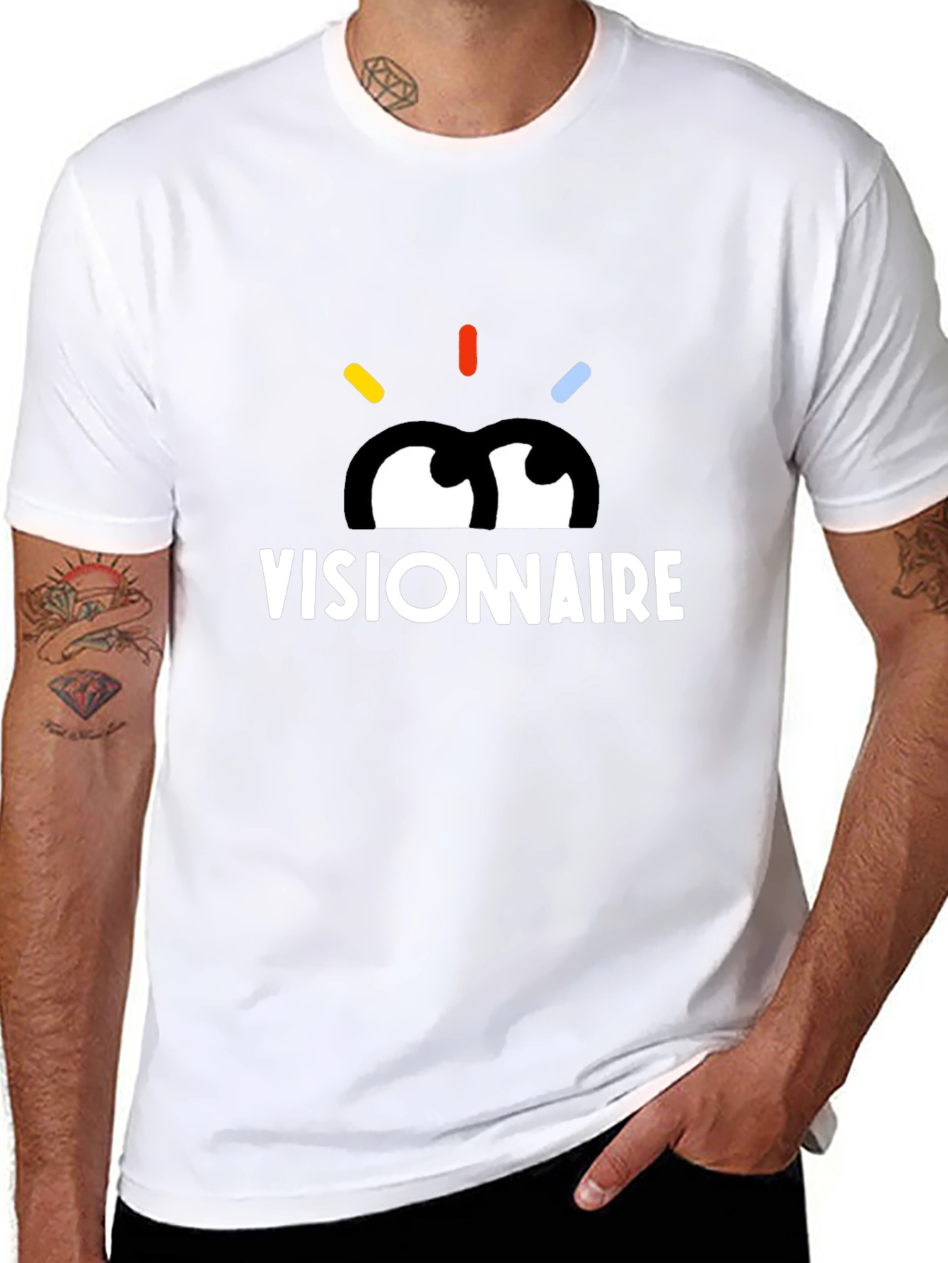 Visionnaire Graphic T-Shirt - Stylish Black Tee