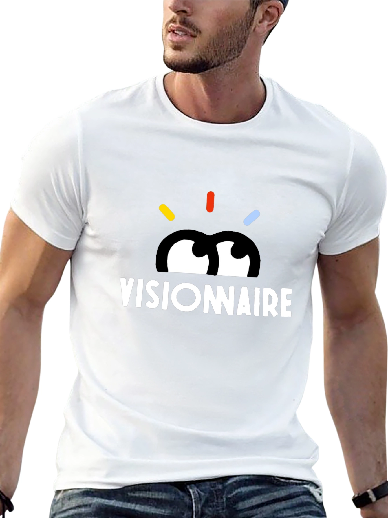 Visionnaire Graphic T-Shirt - Stylish Black Tee