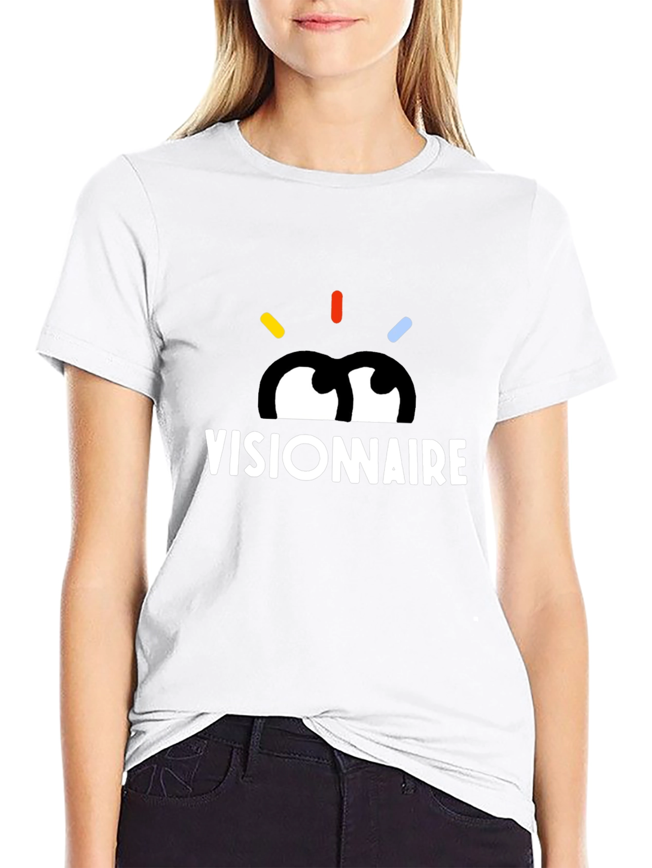 Visionnaire Graphic T-Shirt - Stylish Black Tee