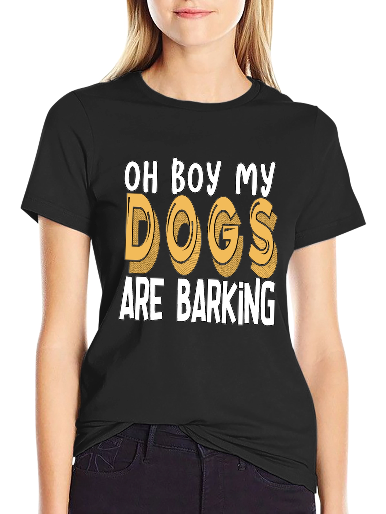 Mens Oh Boy My Dogs Are Barking Graphic Tee