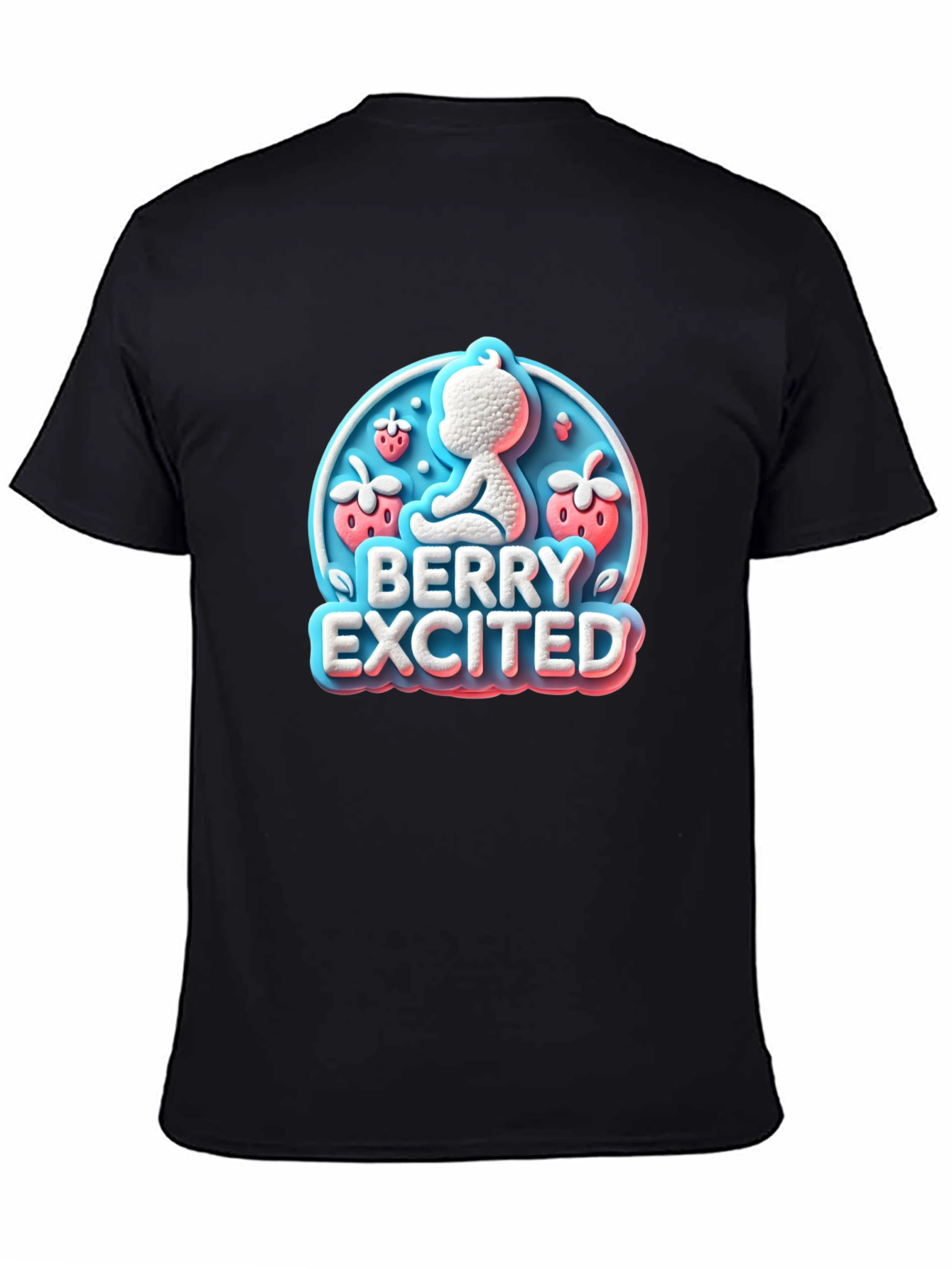 Berry Excited Baby Graphic Tee - Cute Unisex Shirt