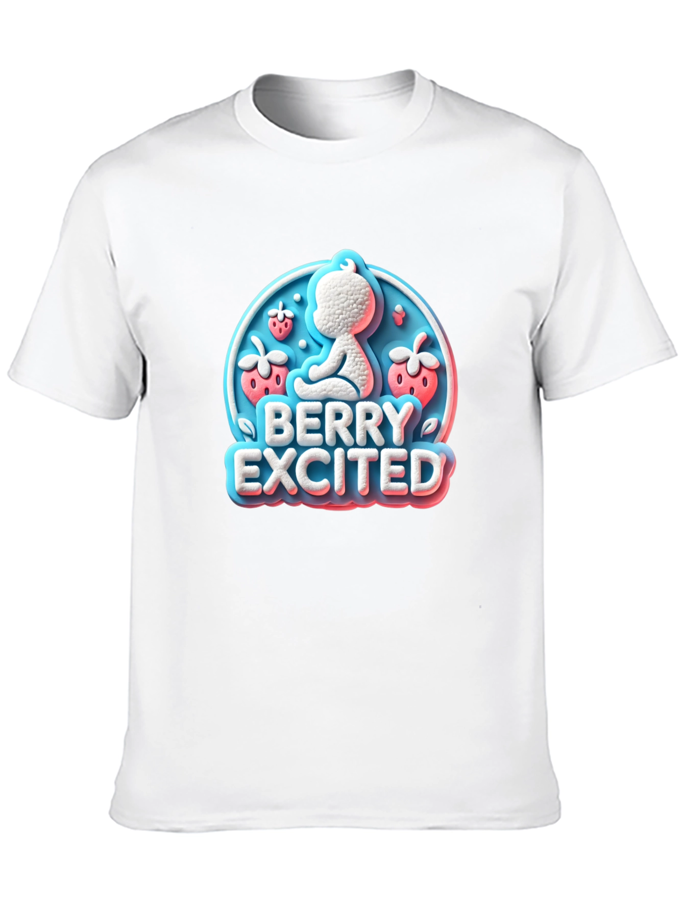 Berry Excited Baby Graphic Tee - Cute Unisex Shirt