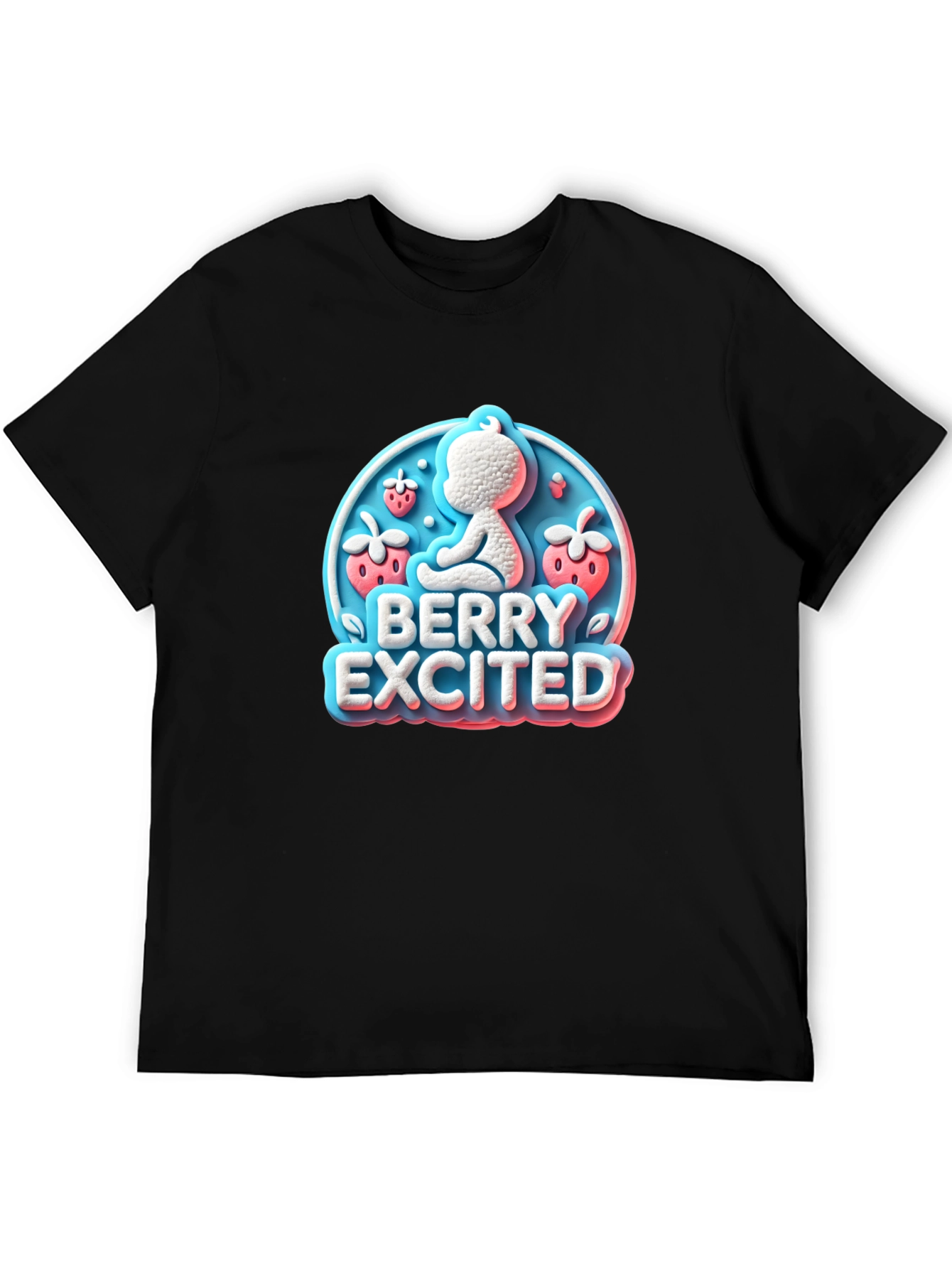 Berry Excited Baby Graphic Tee - Cute Unisex Shirt
