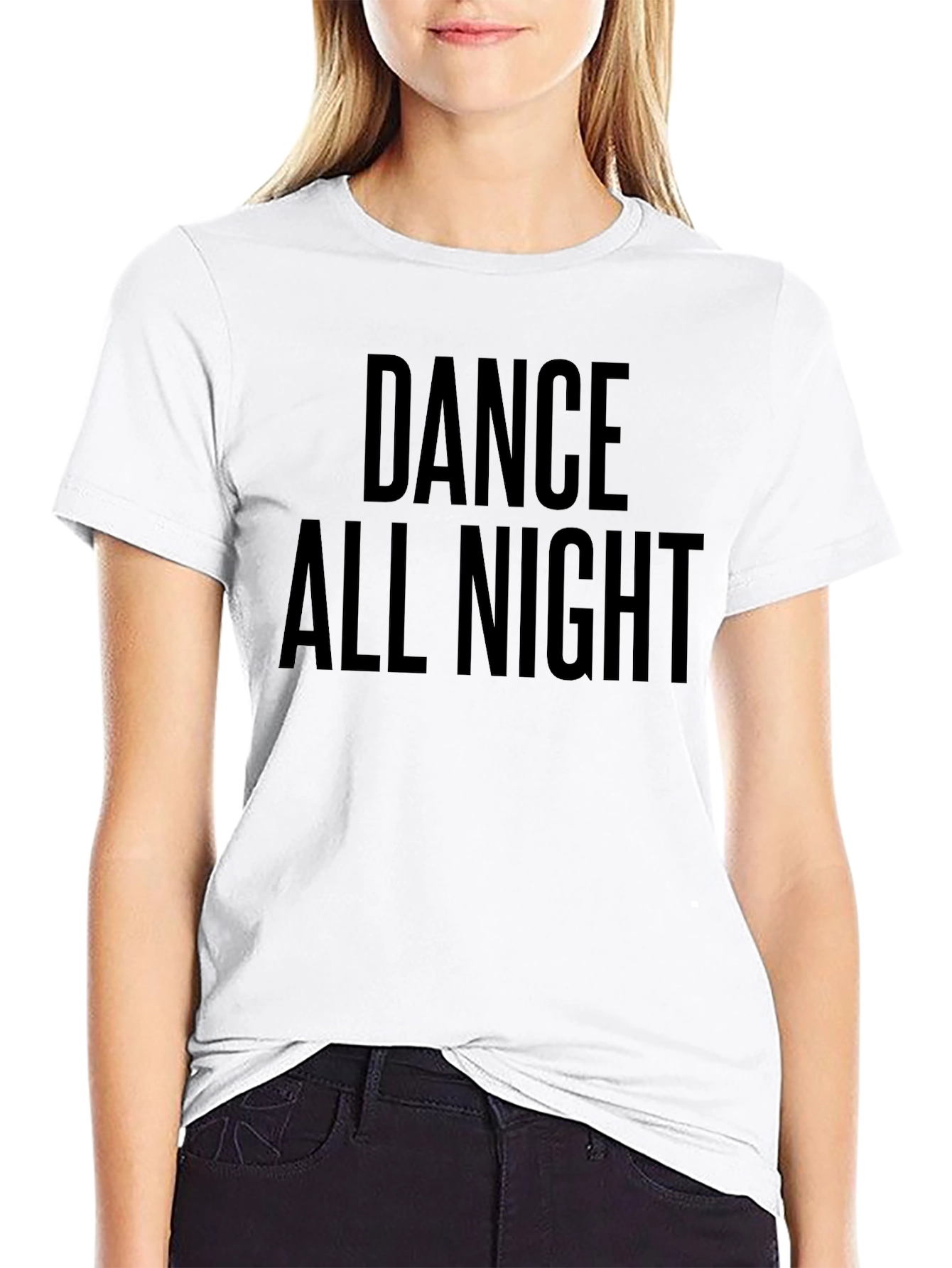 Dance All Night Black Graphic Tee