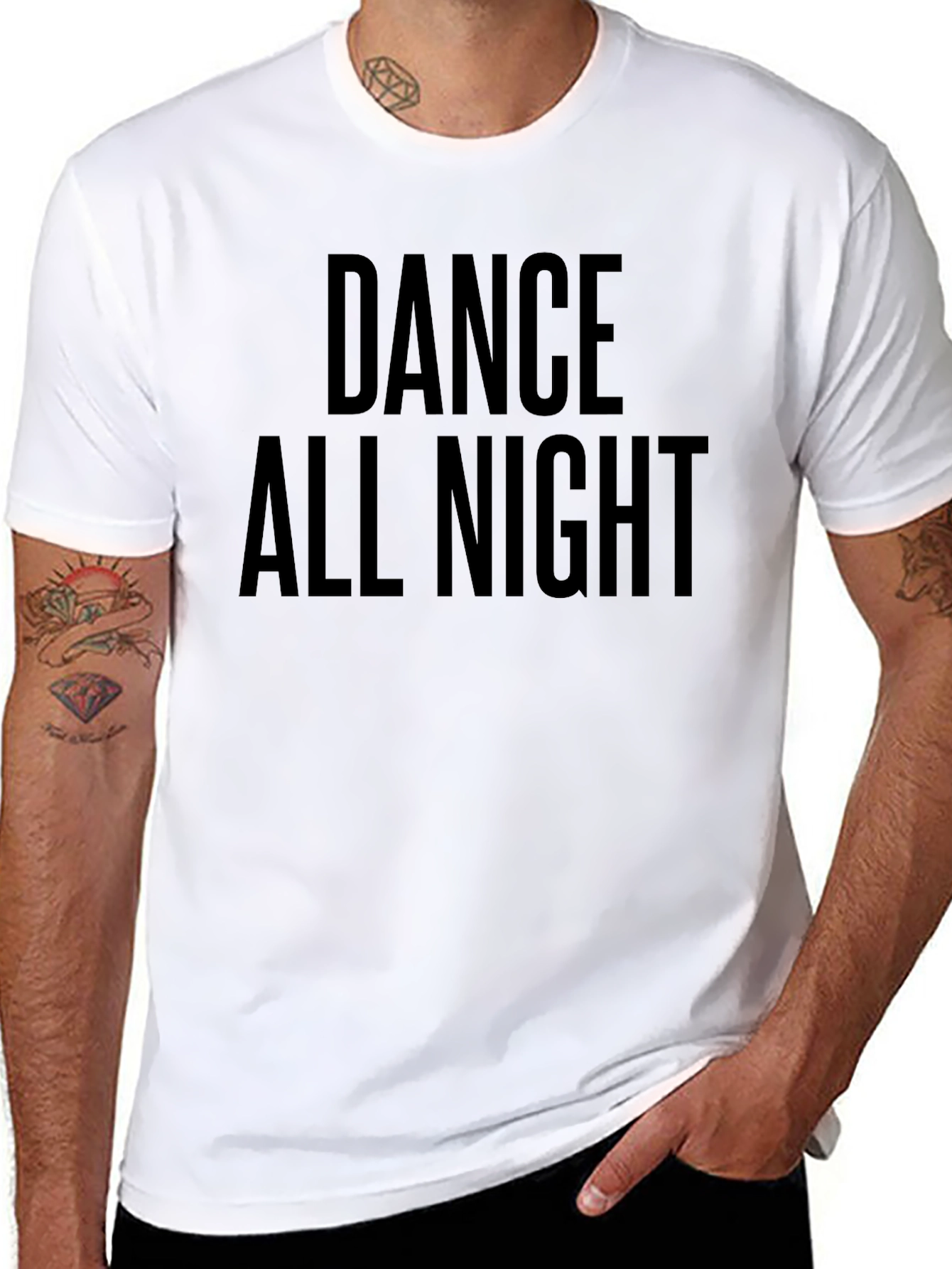 Dance All Night Black Graphic Tee