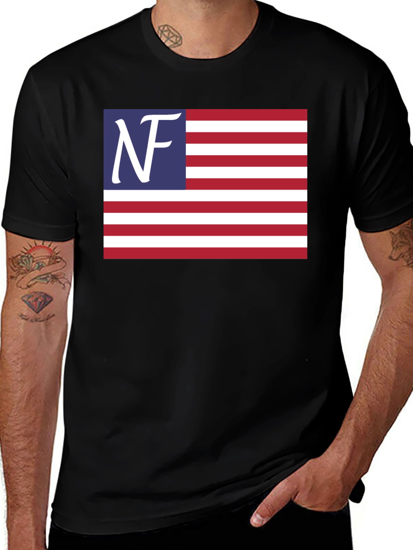 NF Patriotic T-Shirt - American Flag Design