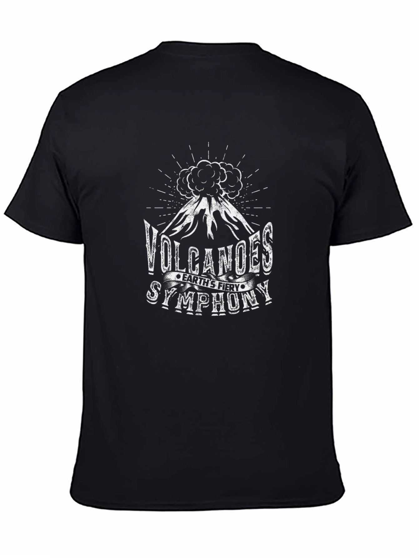 Volcanoes Earths Fiery Symphony Black T-Shirt