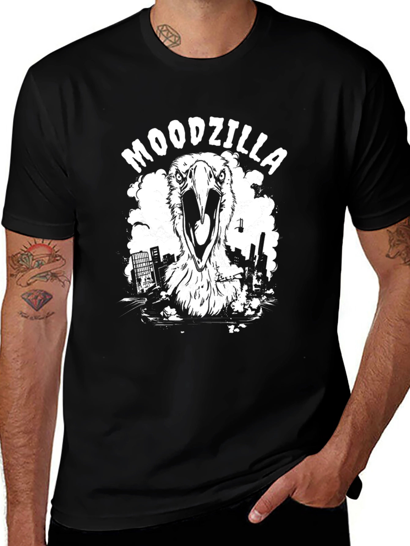 Moodzilla T-Shirt - Black Graphic Tee