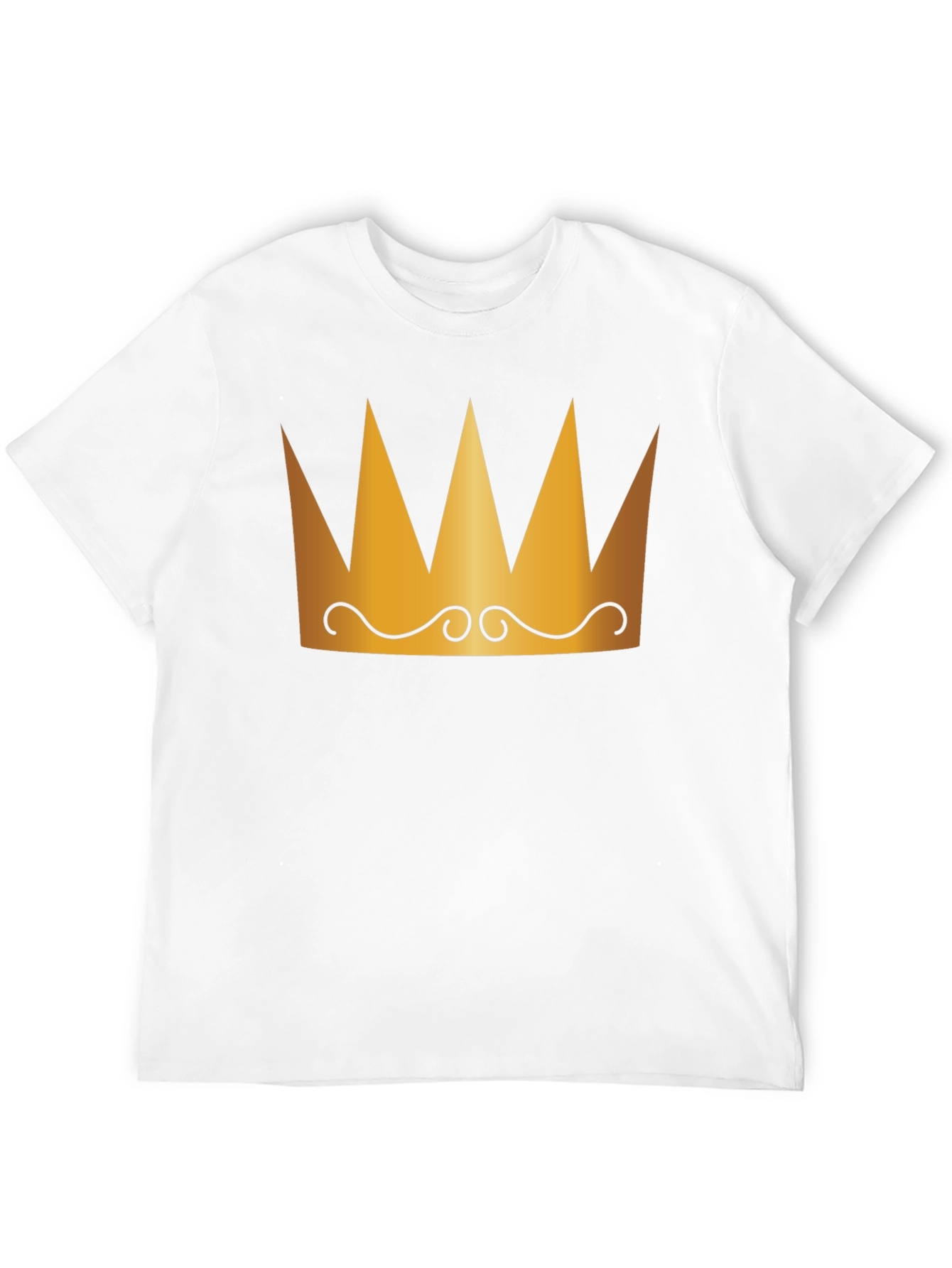 Crown Graphic Tee - Black Cotton T-Shirt