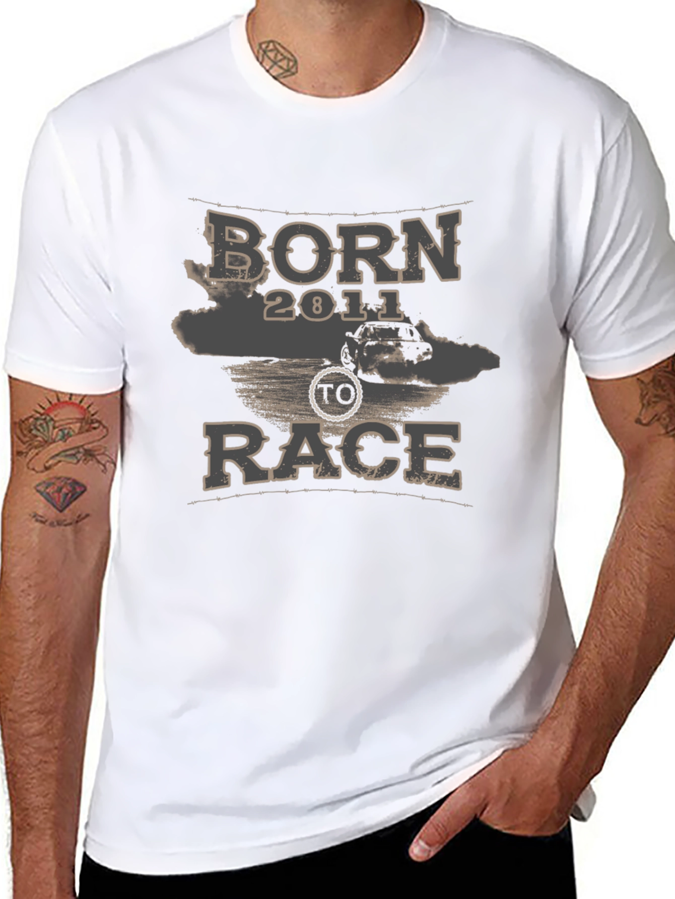 Born to Race 2011 Graphic T-Shirt - Black