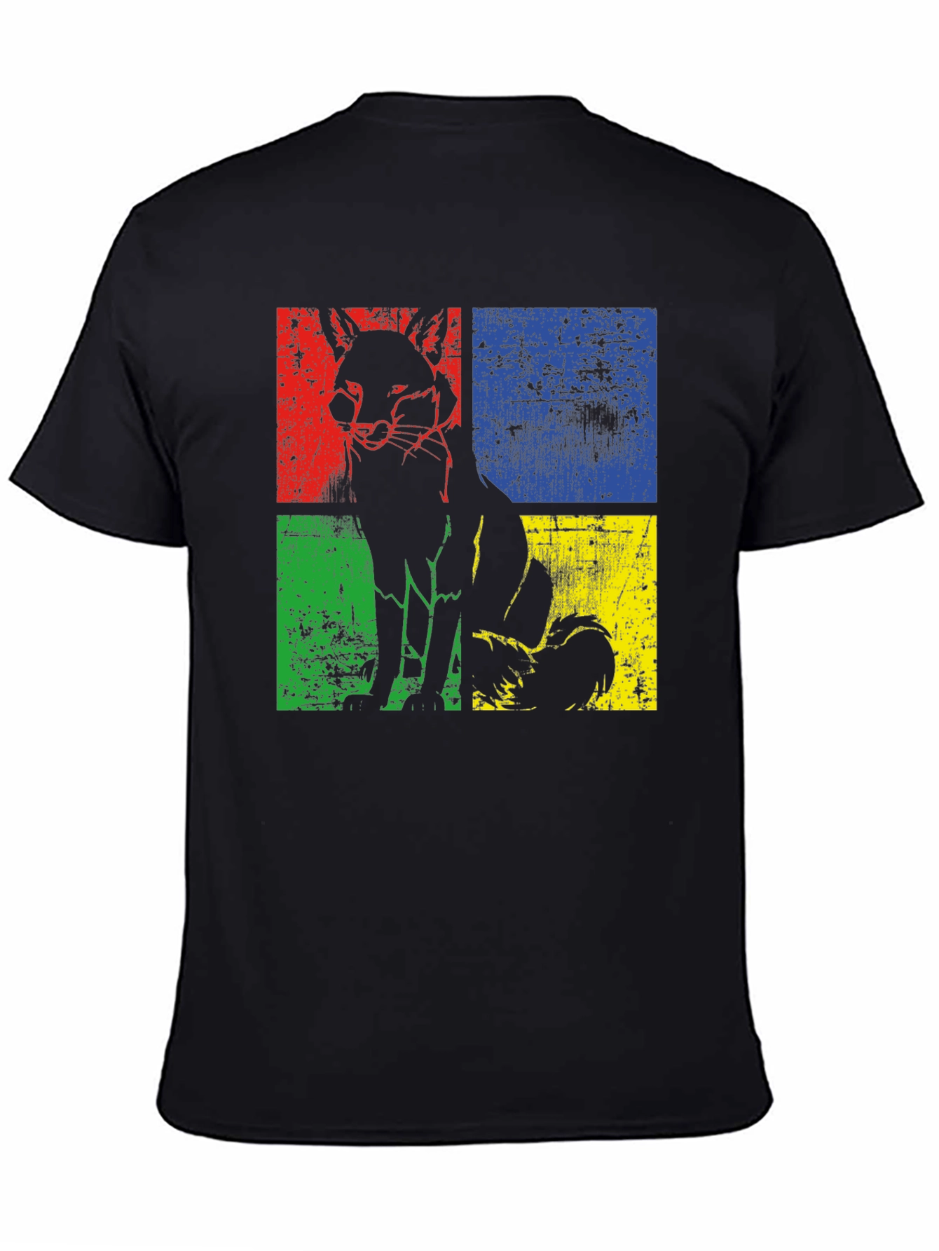 Retro Fox Graphic T-Shirt - Cool Distressed Design