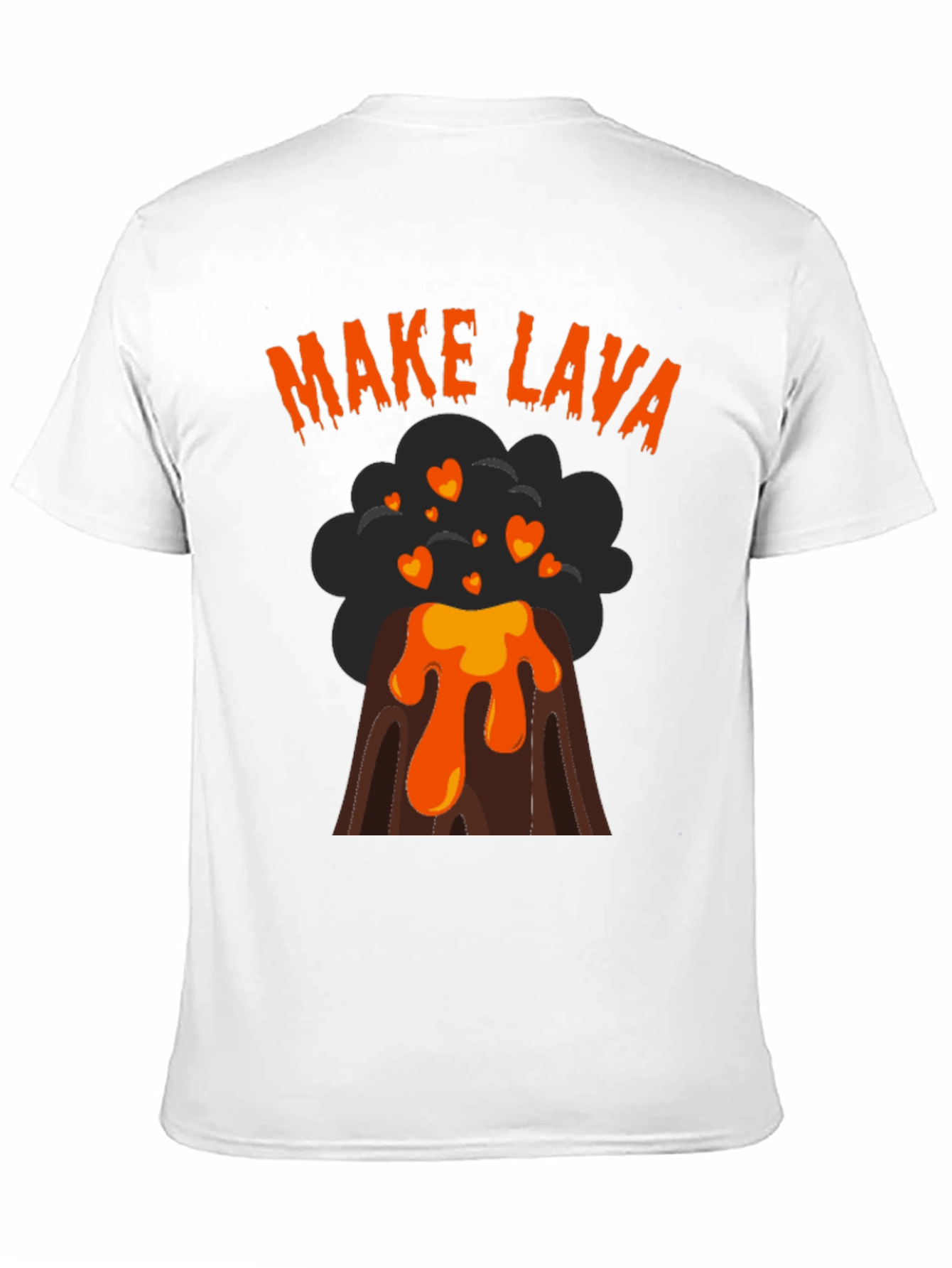 Make Lava Volcano Heart Graphic T-Shirt