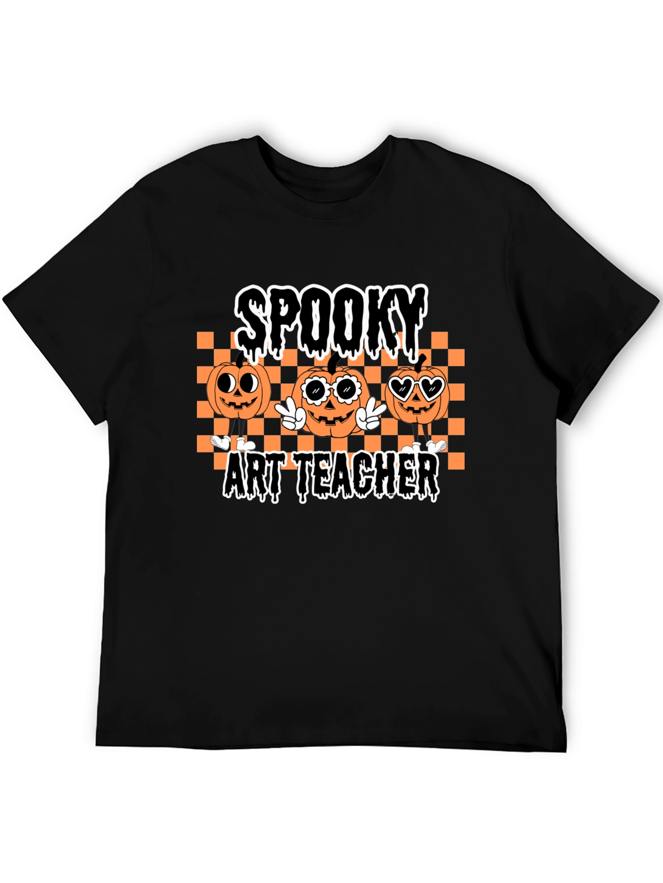 Spooky Art Teacher T-Shirt Halloween Pumpkin Graphic
