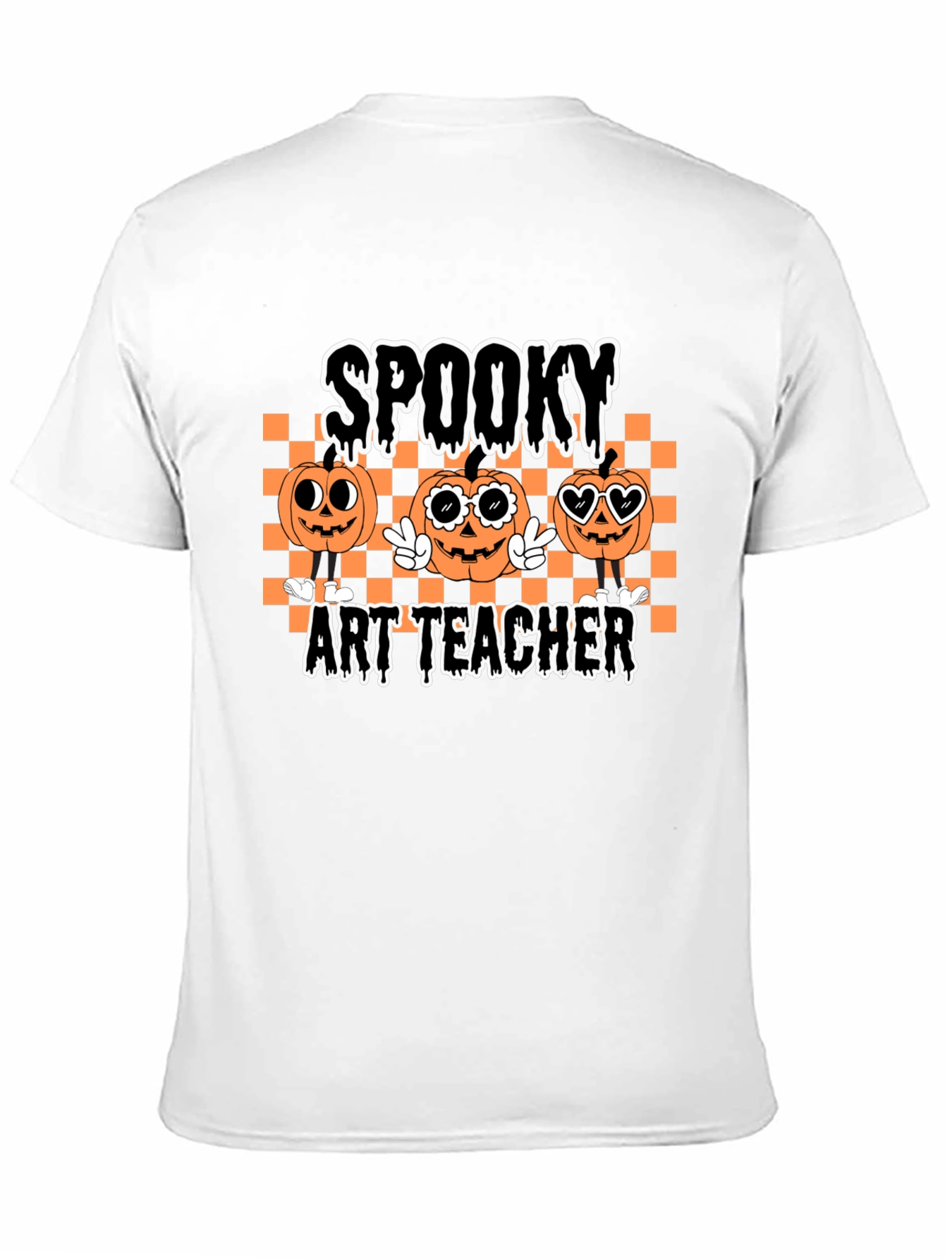 Spooky Art Teacher T-Shirt Halloween Pumpkin Graphic
