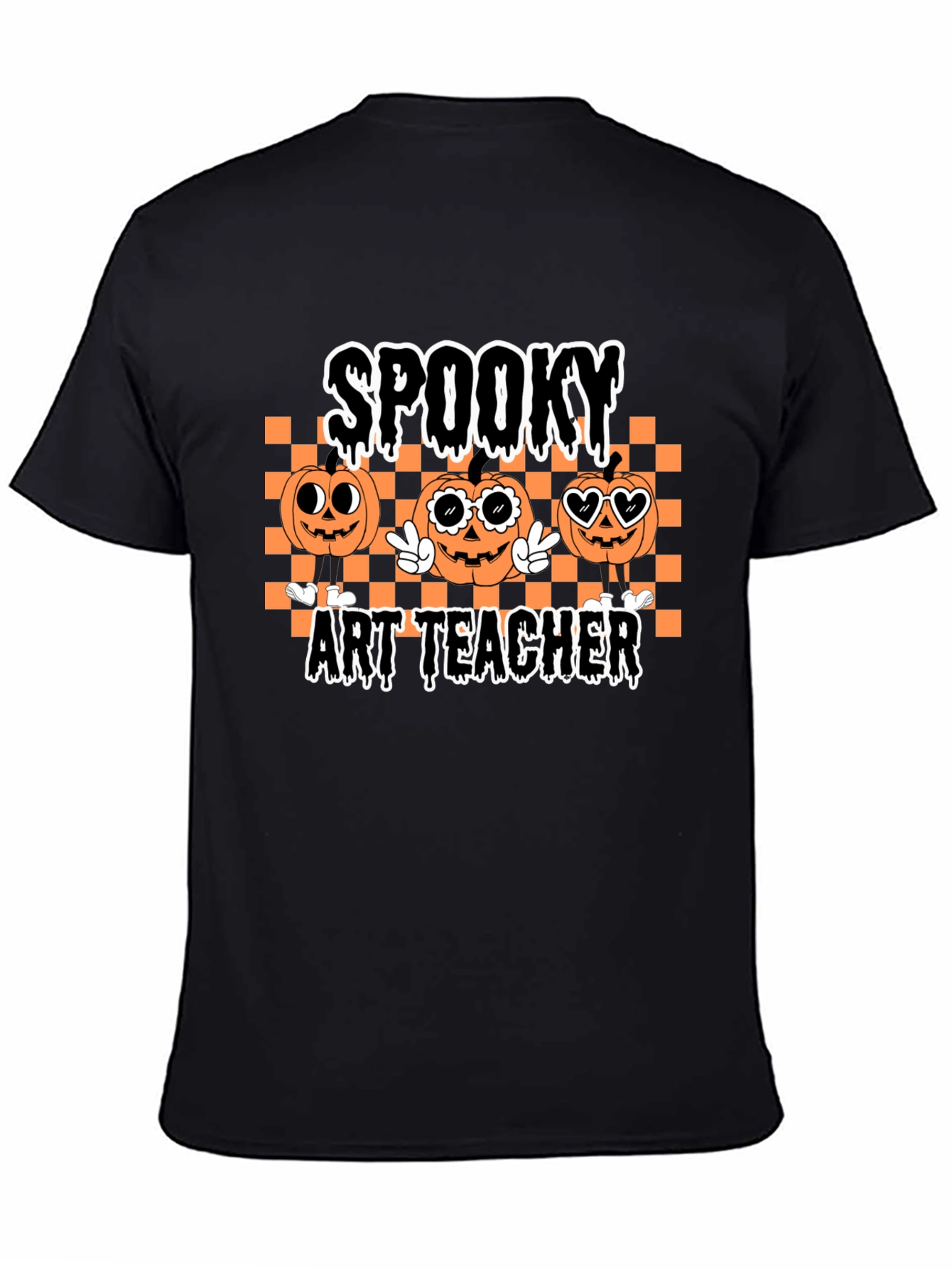 Spooky Art Teacher T-Shirt Halloween Pumpkin Graphic