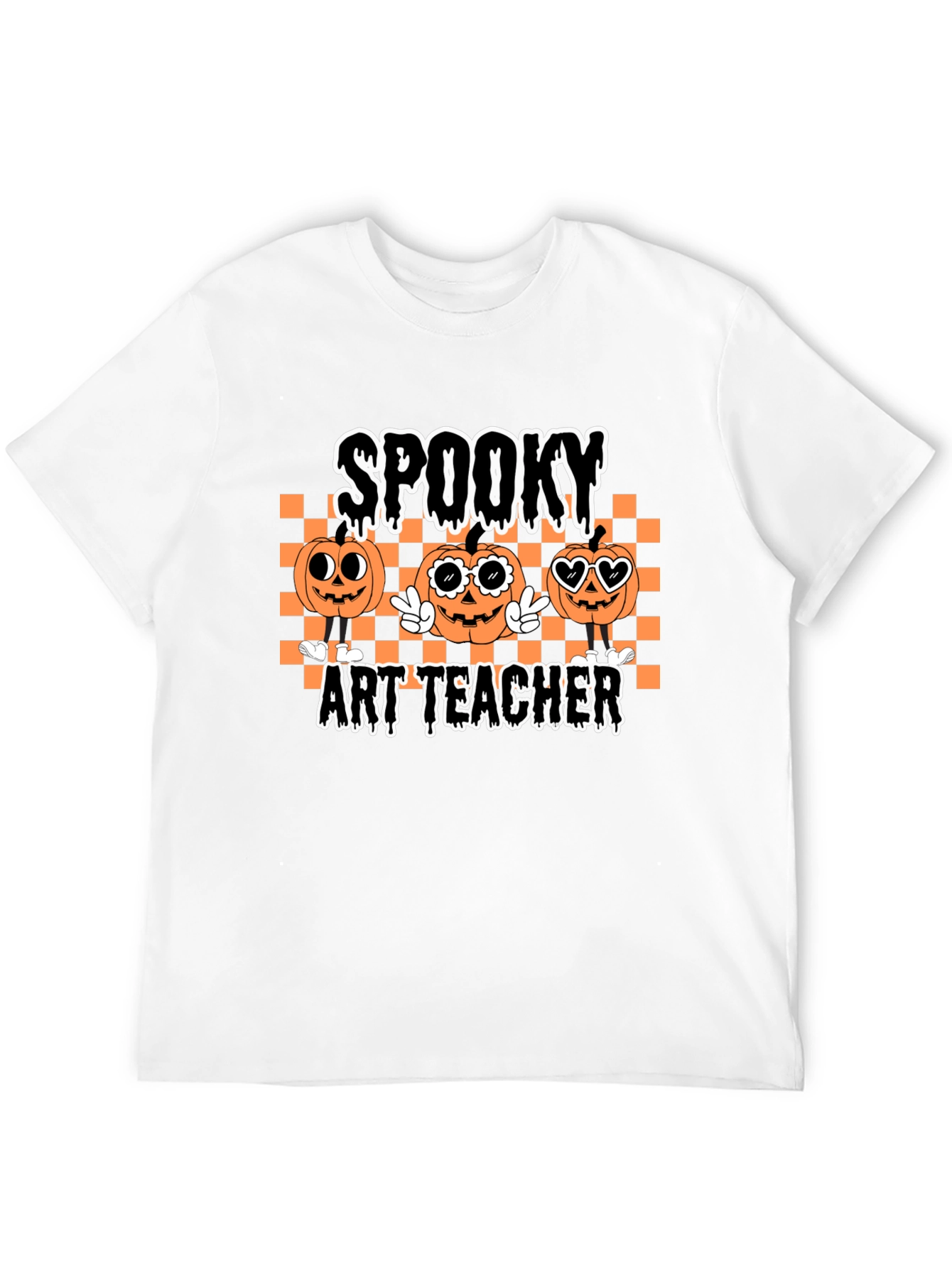 Spooky Art Teacher T-Shirt Halloween Pumpkin Graphic