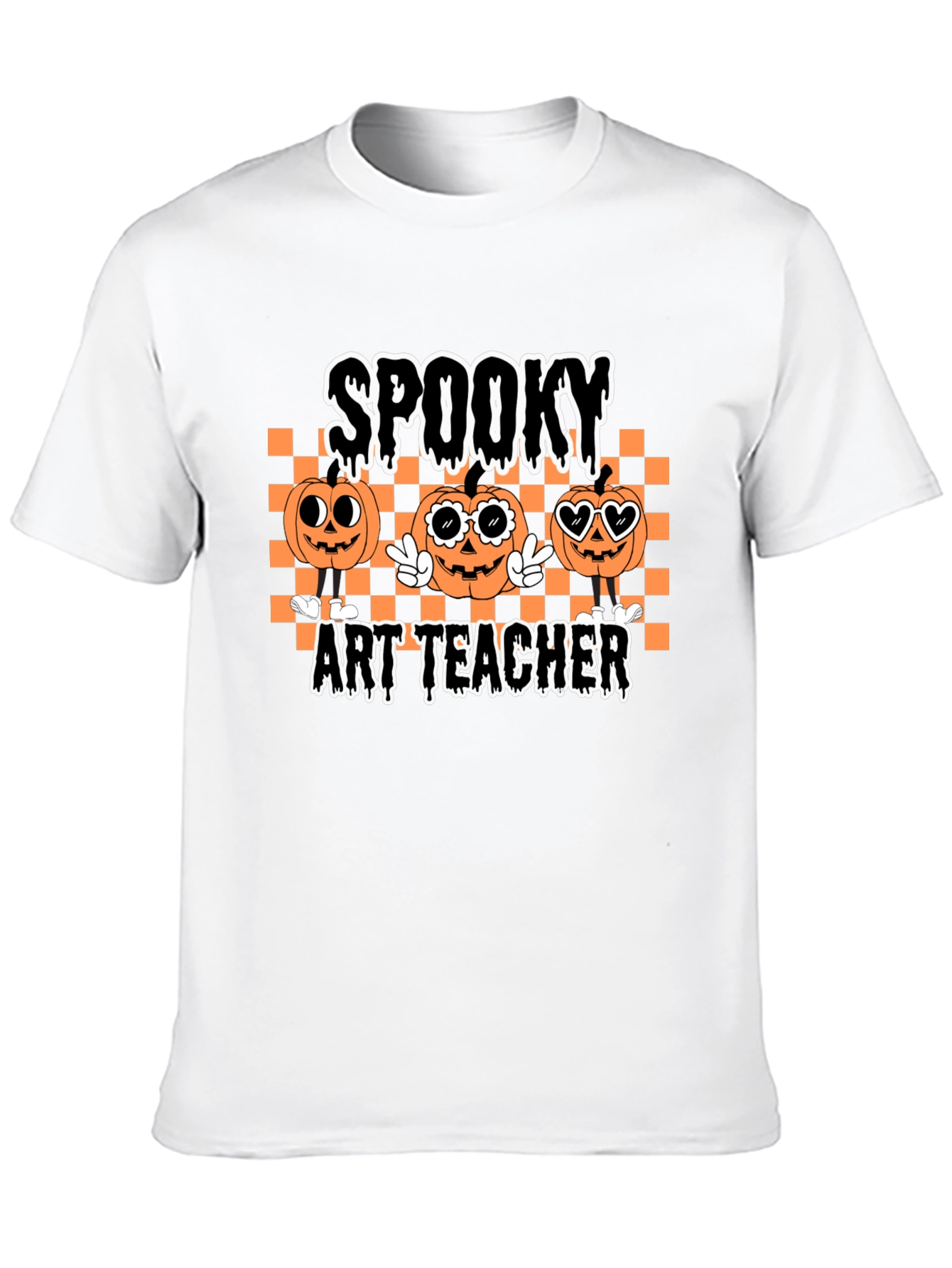 Spooky Art Teacher T-Shirt Halloween Pumpkin Graphic