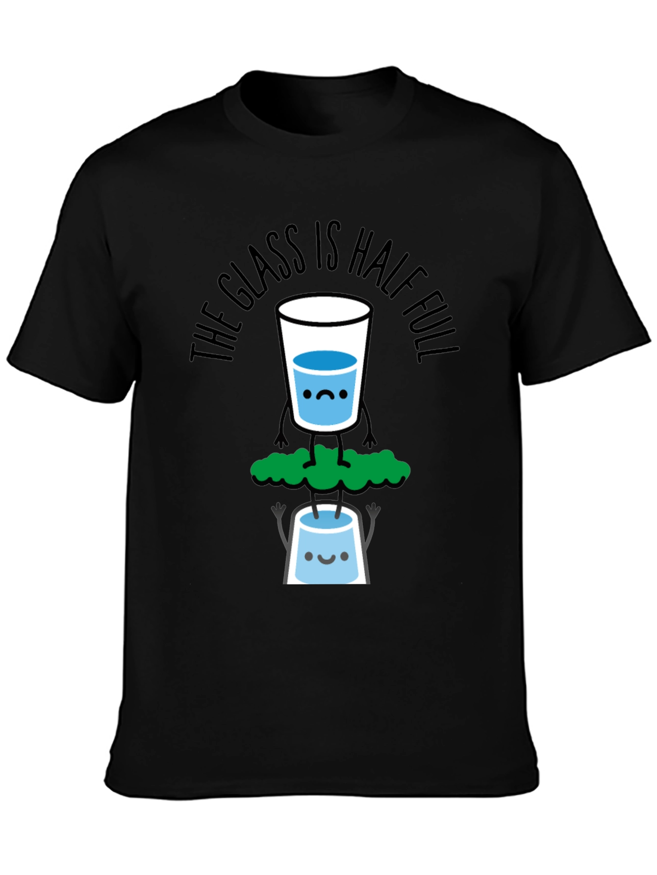 Optimistic Glass Half Full Graphic T-Shirt