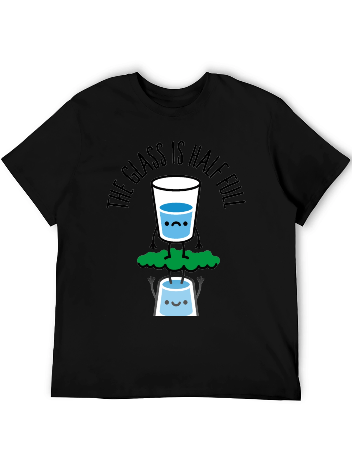 Optimistic Glass Half Full Graphic T-Shirt