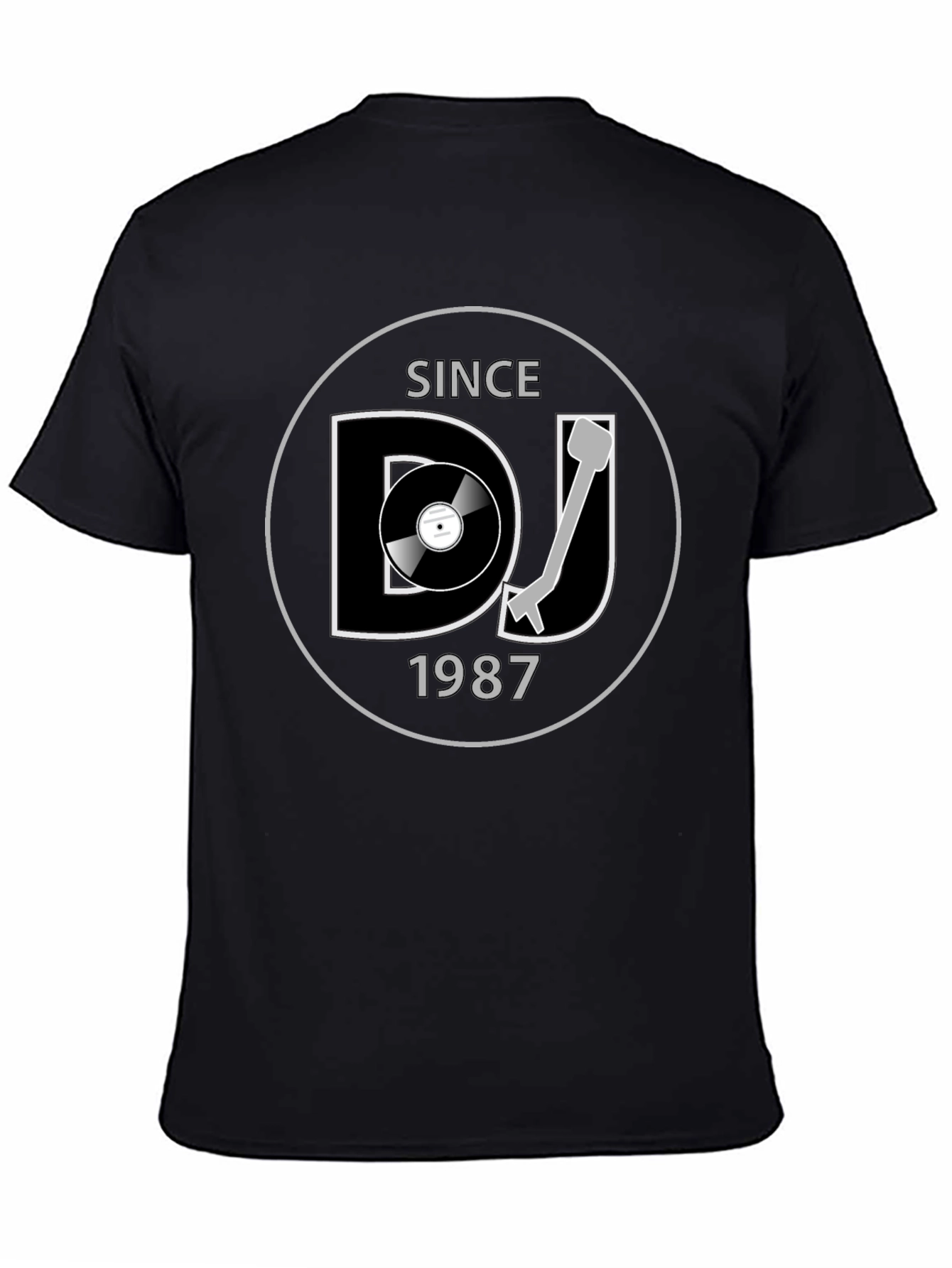 DJ Since 1987 Black T-Shirt Music Lover Gift