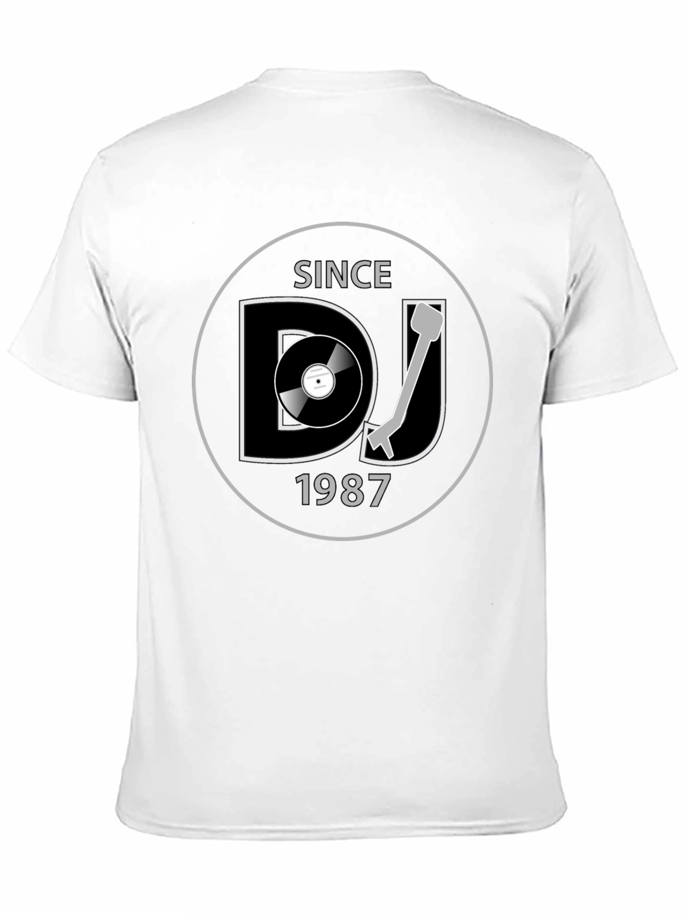 DJ Since 1987 Black T-Shirt Music Lover Gift