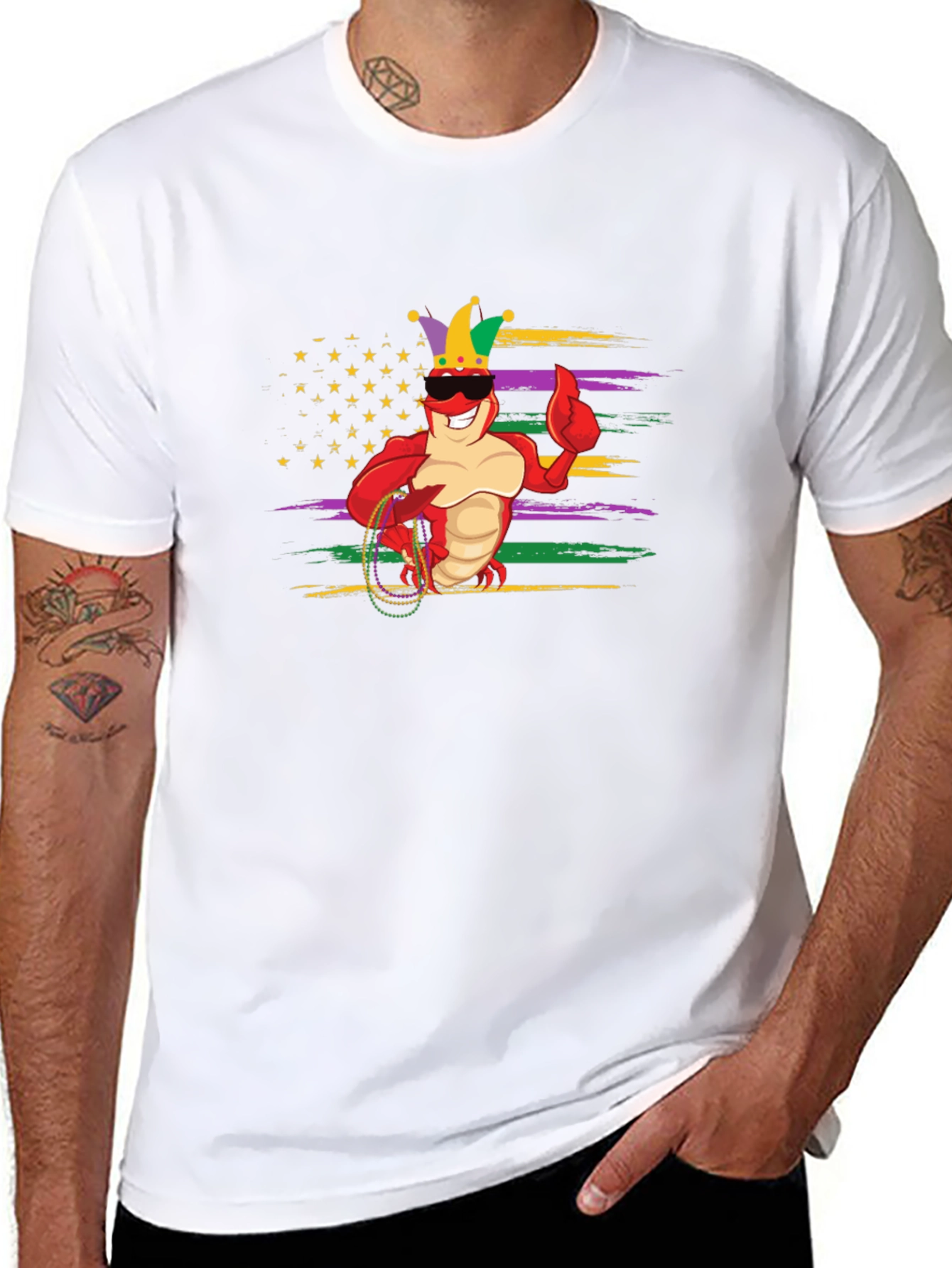 Mardi Gras Lobster Graphic Tee