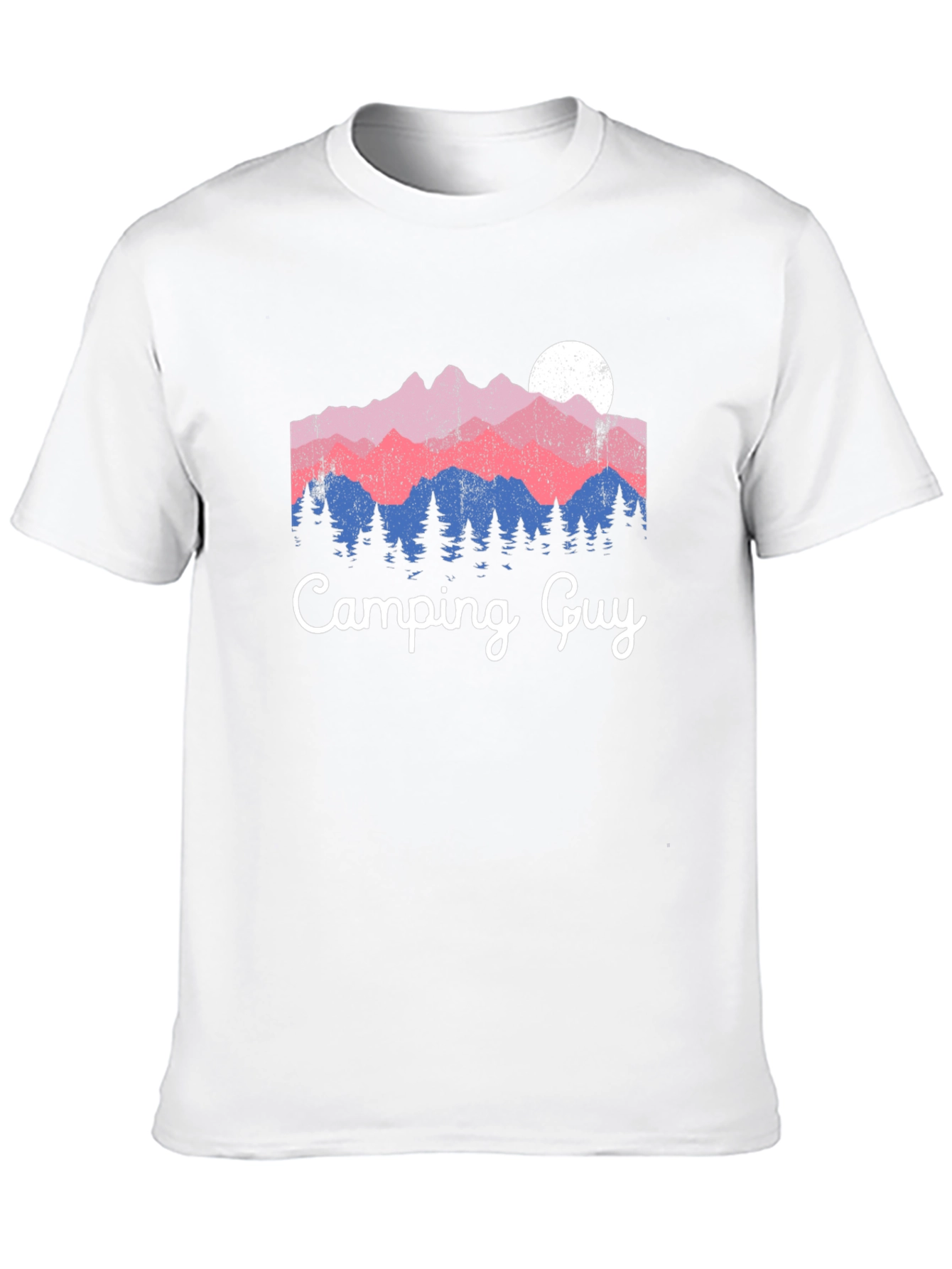 Camping Guy Graphic Tee - Mountain Scene